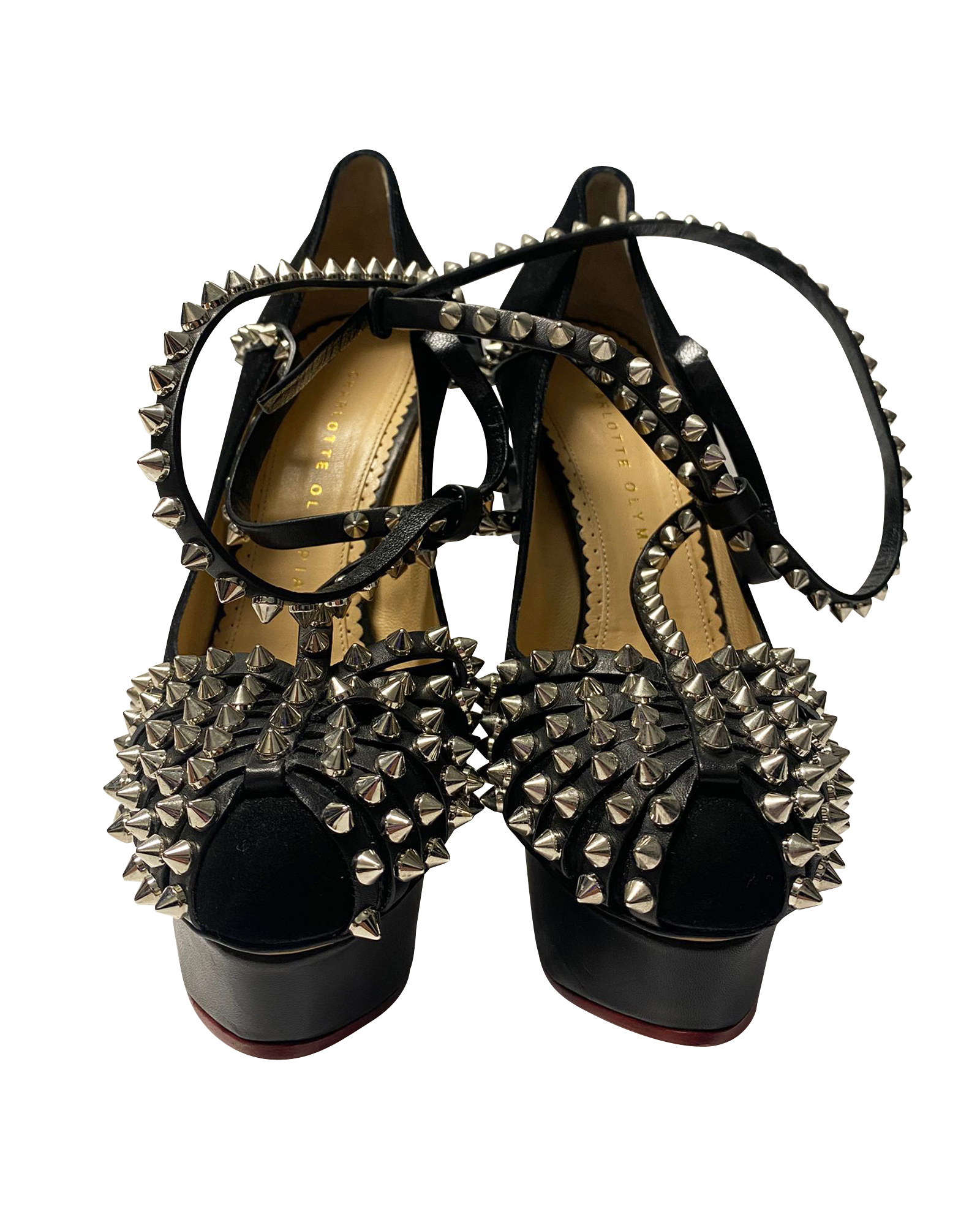 Angry Portia Nitar Plattform Pumps i Svart Mocka 2