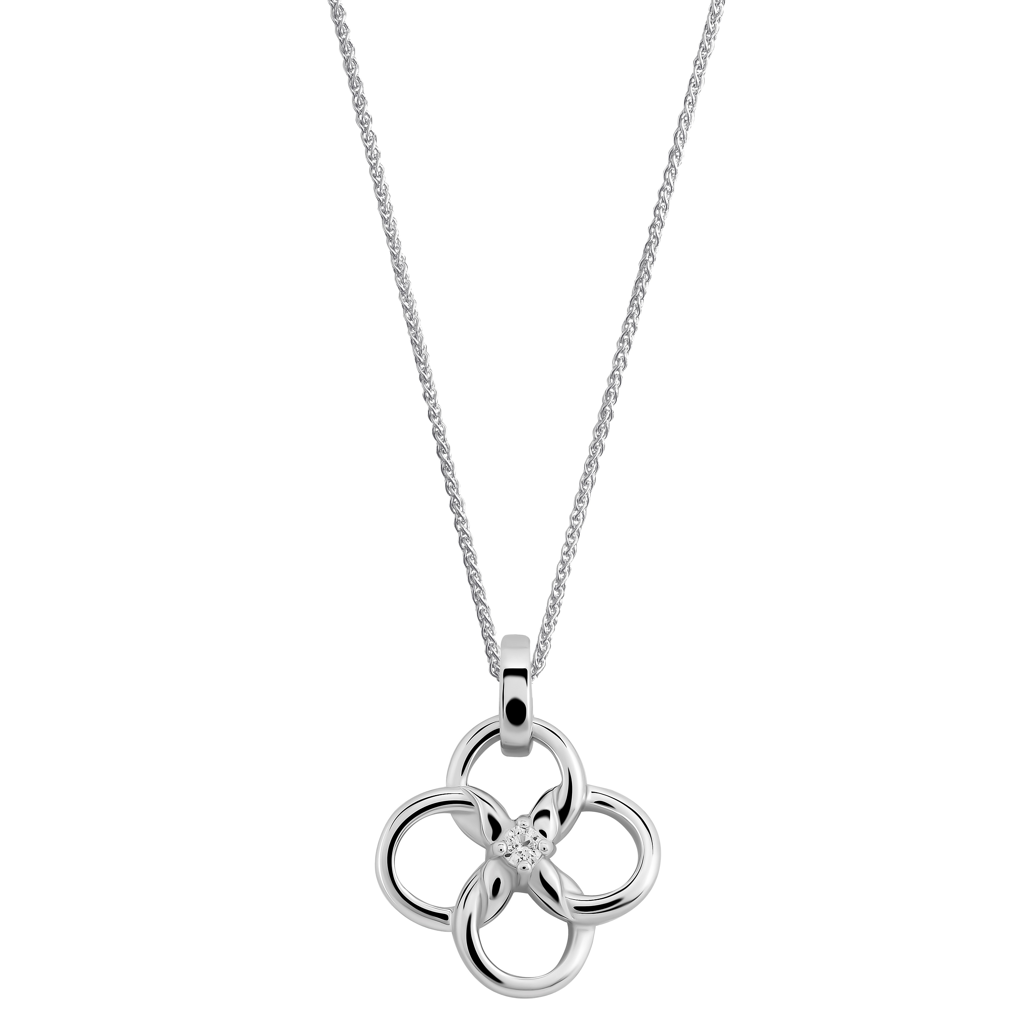 Orphelia 'Aida' Damen-Kette Mit Anhänger Aus 925er Sterlingsilber – Silber Zh-7472