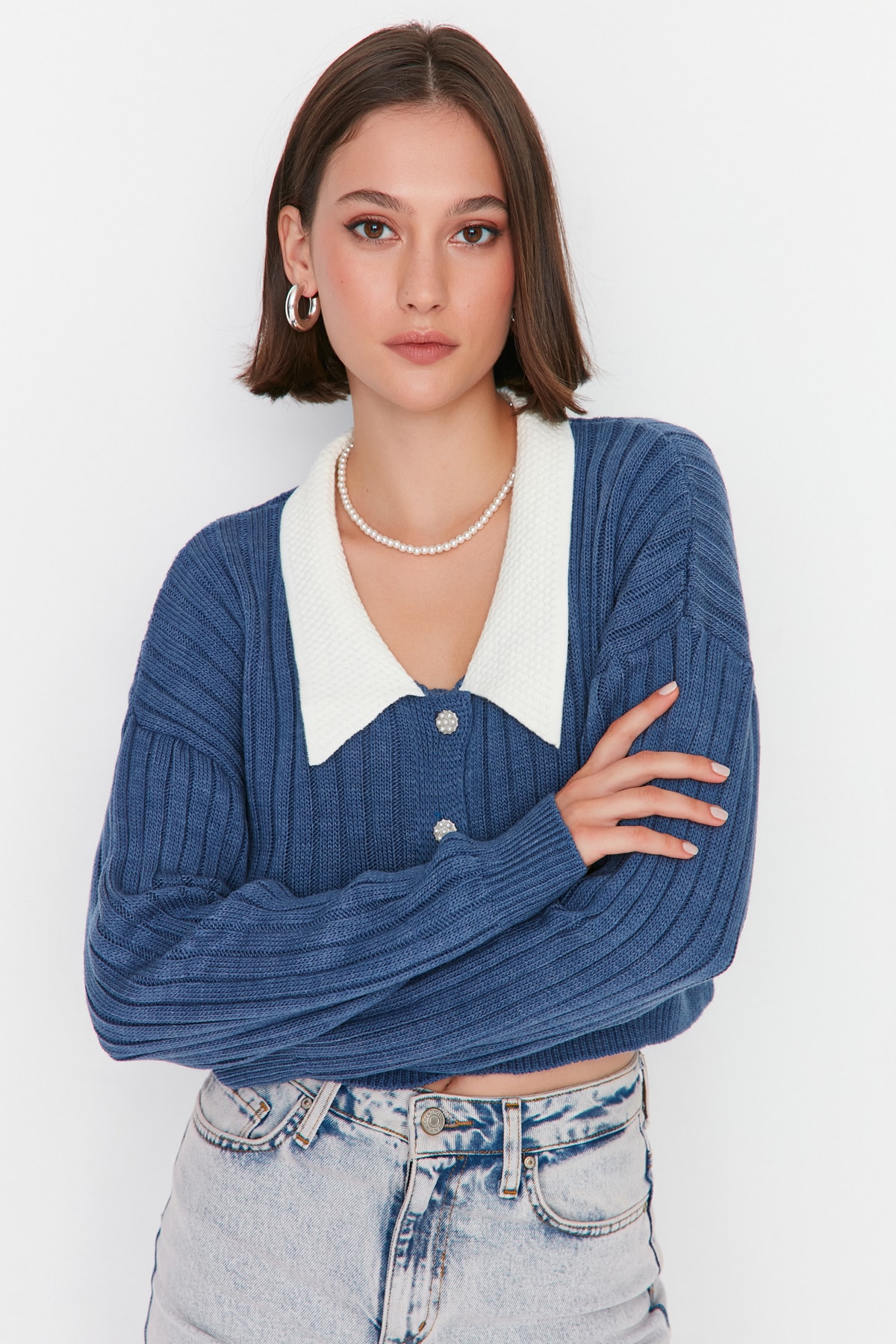 Trendyol Dames Kleurblokken Cardigan