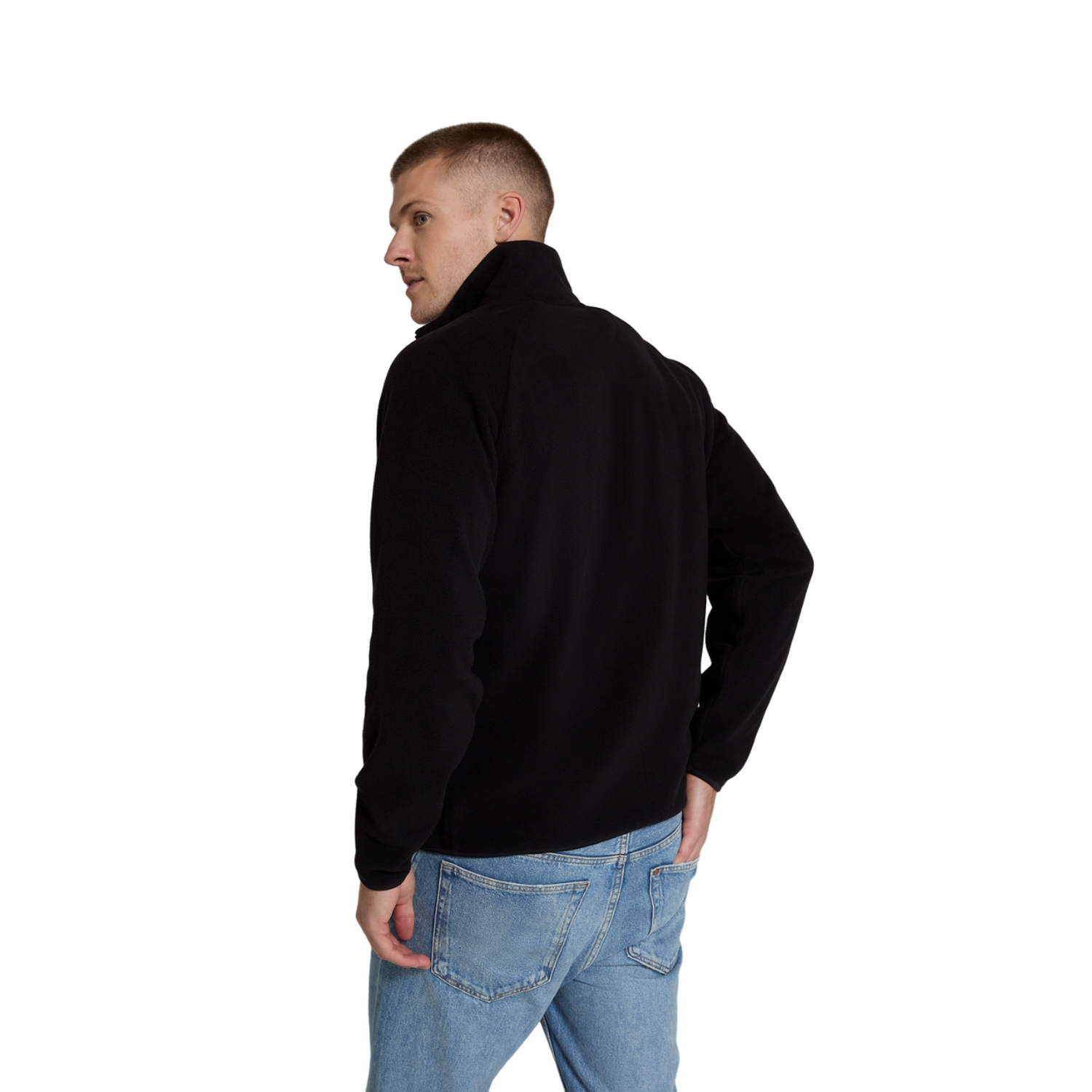 Mountain Warehou Mens Stockholm Fleecejacka med full dragkedja (Jet Black) herr – bild 2