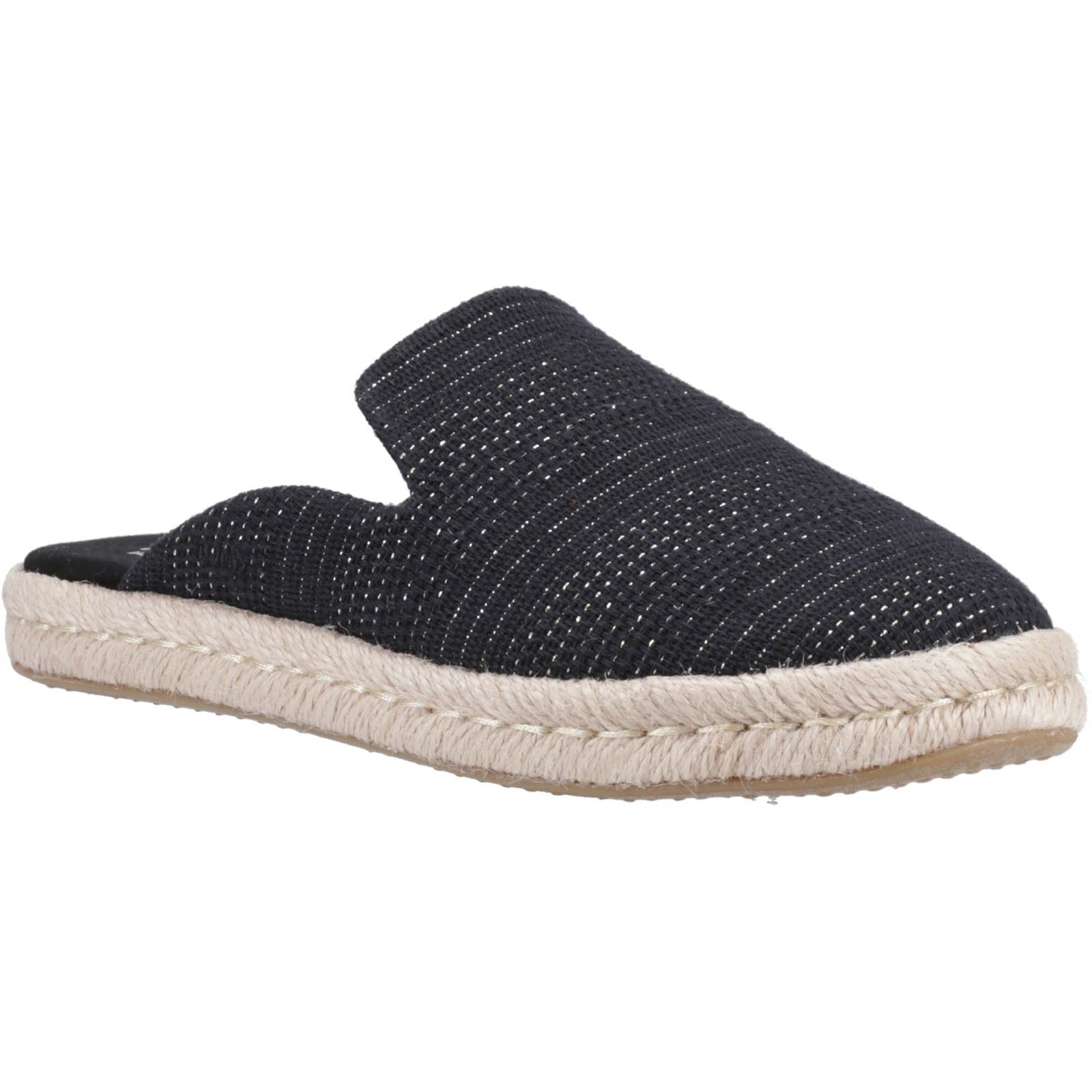 Thumbnail - TOMS Santiago Mule Damen schwarze Metall-Pantoffeln
