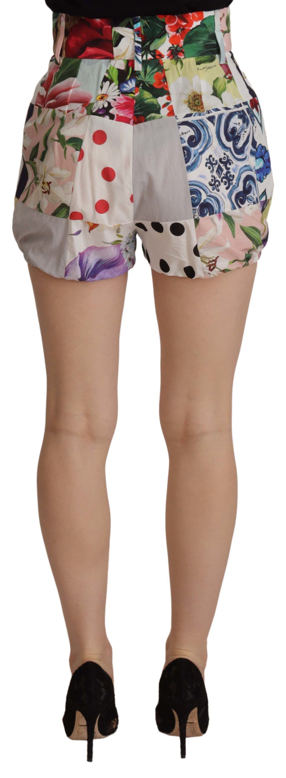 Dolce&Gabbana Lapptäcks Högmidjade Bomullsshorts för Kvinnor dam – bild 2