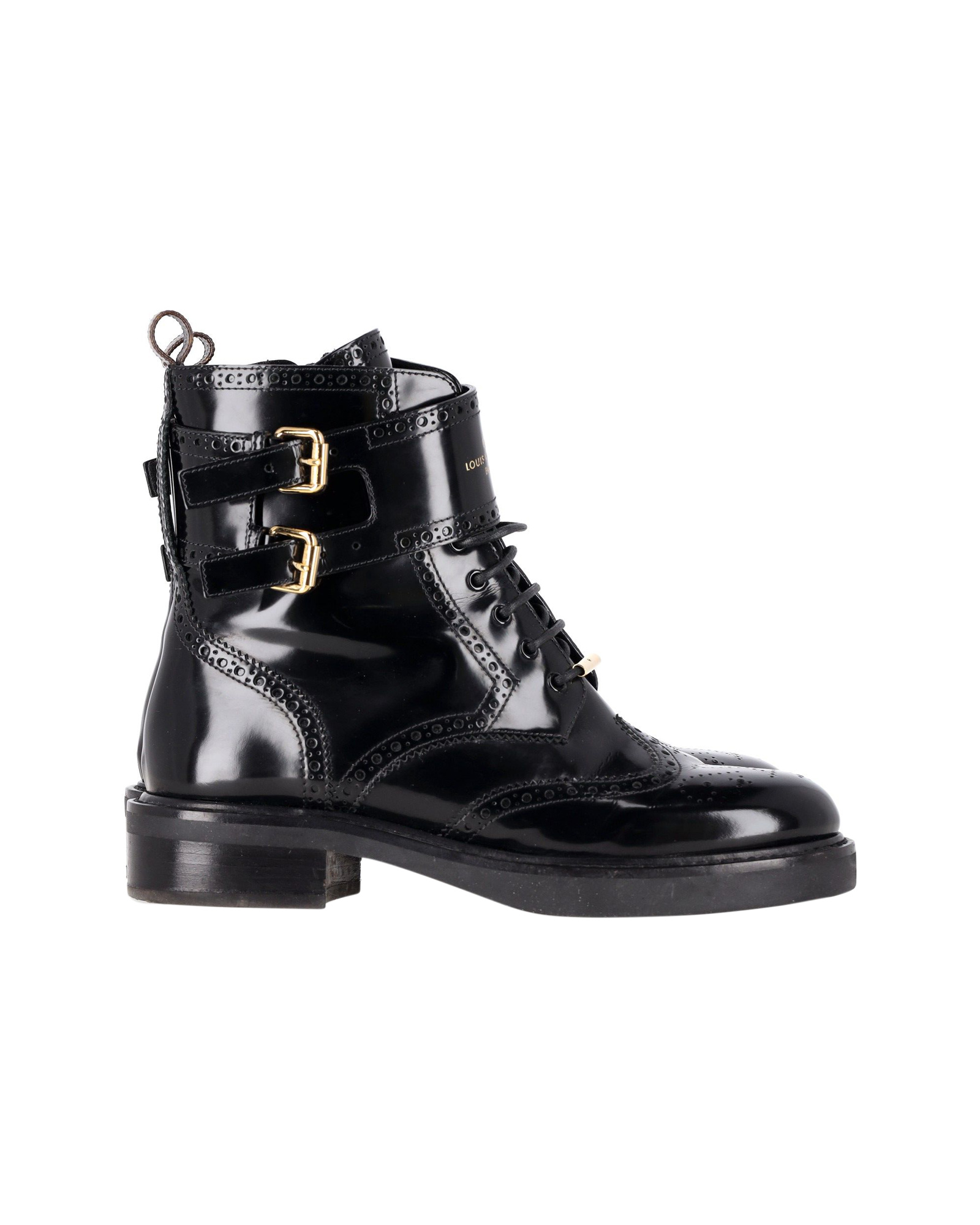 Louis Vuitton Pre-owned Womens Midtown Ankle Boots in Black Leather Leather (archived) – Size UK 3.5