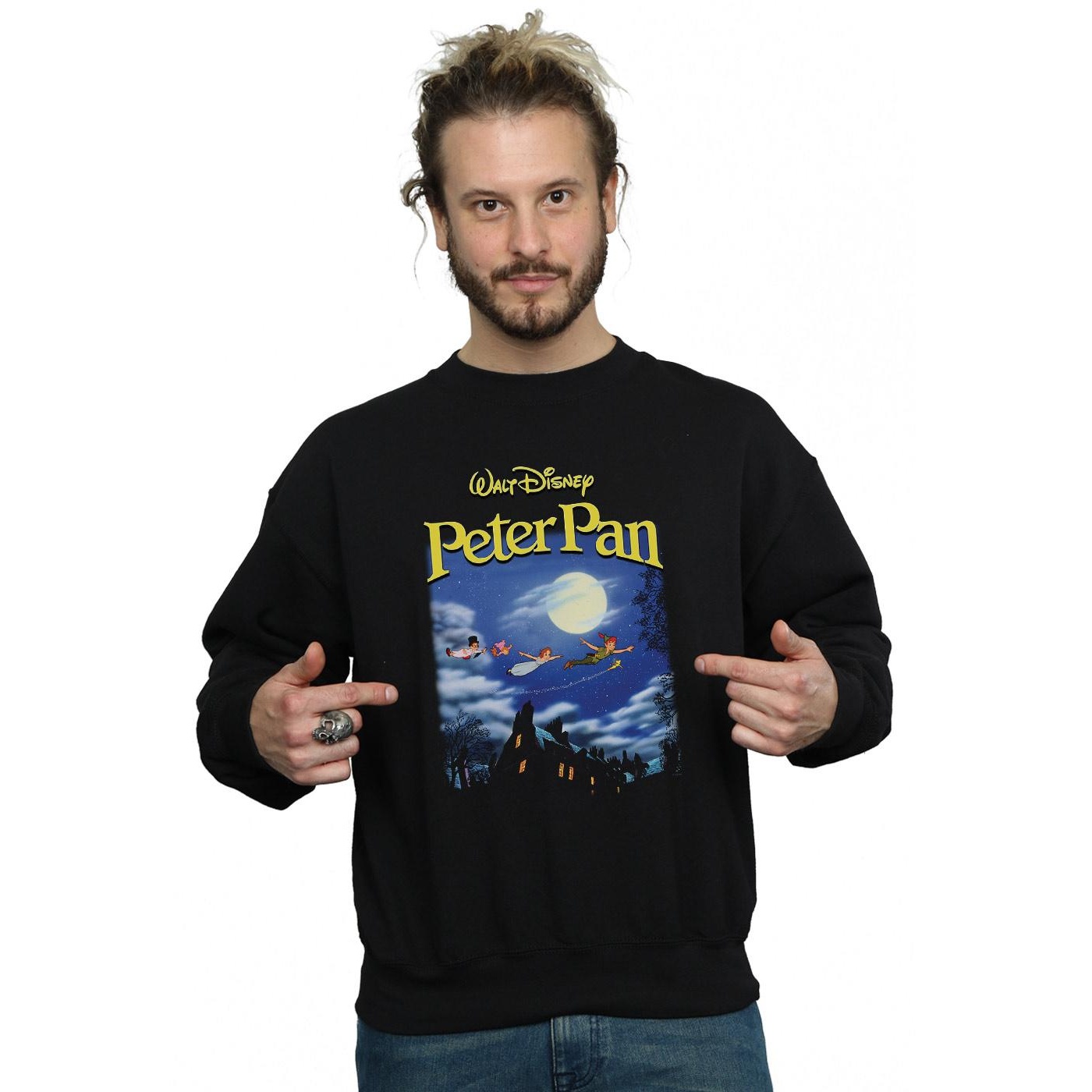 Disney Mens Peter Pan Come With Me Homage Sweatshirt (Black) herr – bild 2