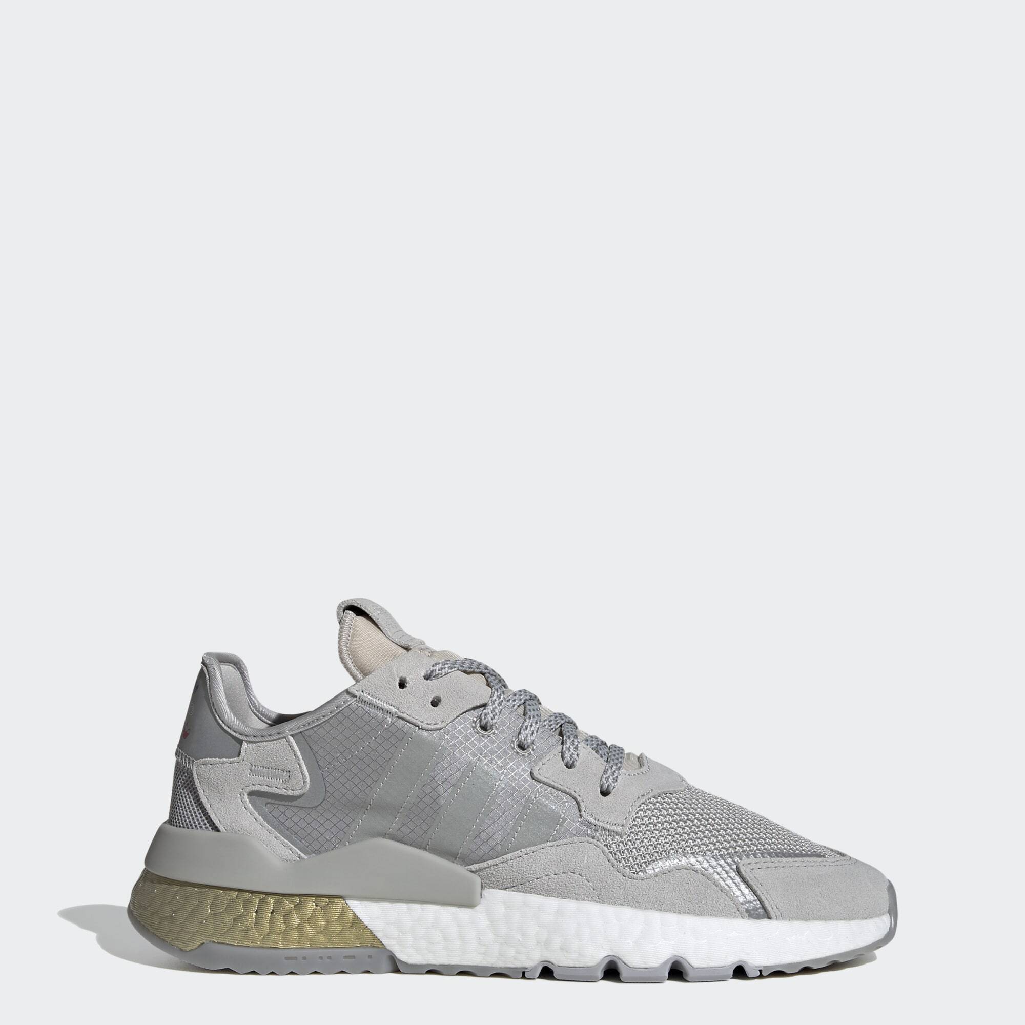 ADIDAS Originals Mens Nite Jogger Shoes - Grey Leather - Size UK 4