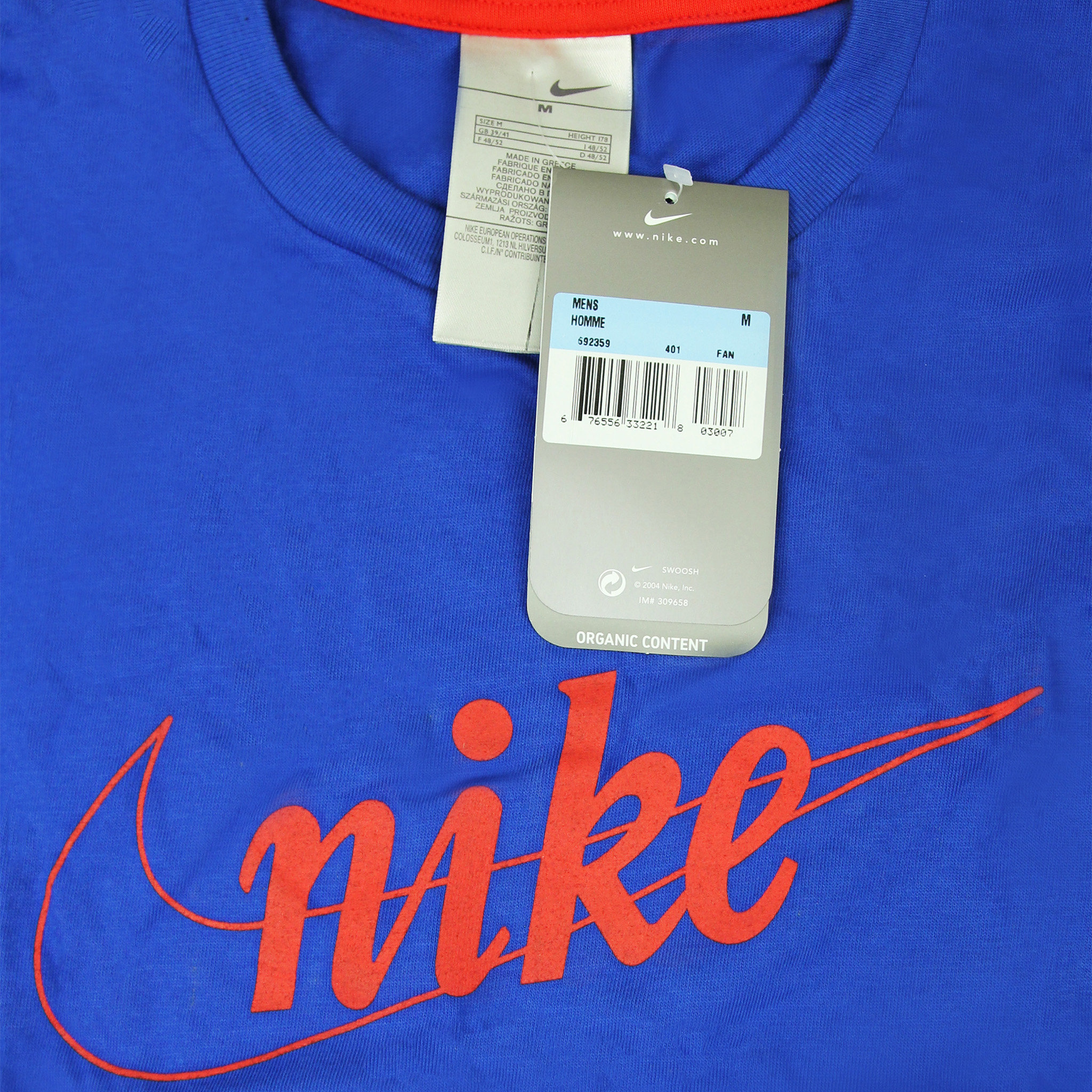 NIKE Logo Kortärmad Crew Neck Blå T-shirt för herrar 692359 401 – bild 2