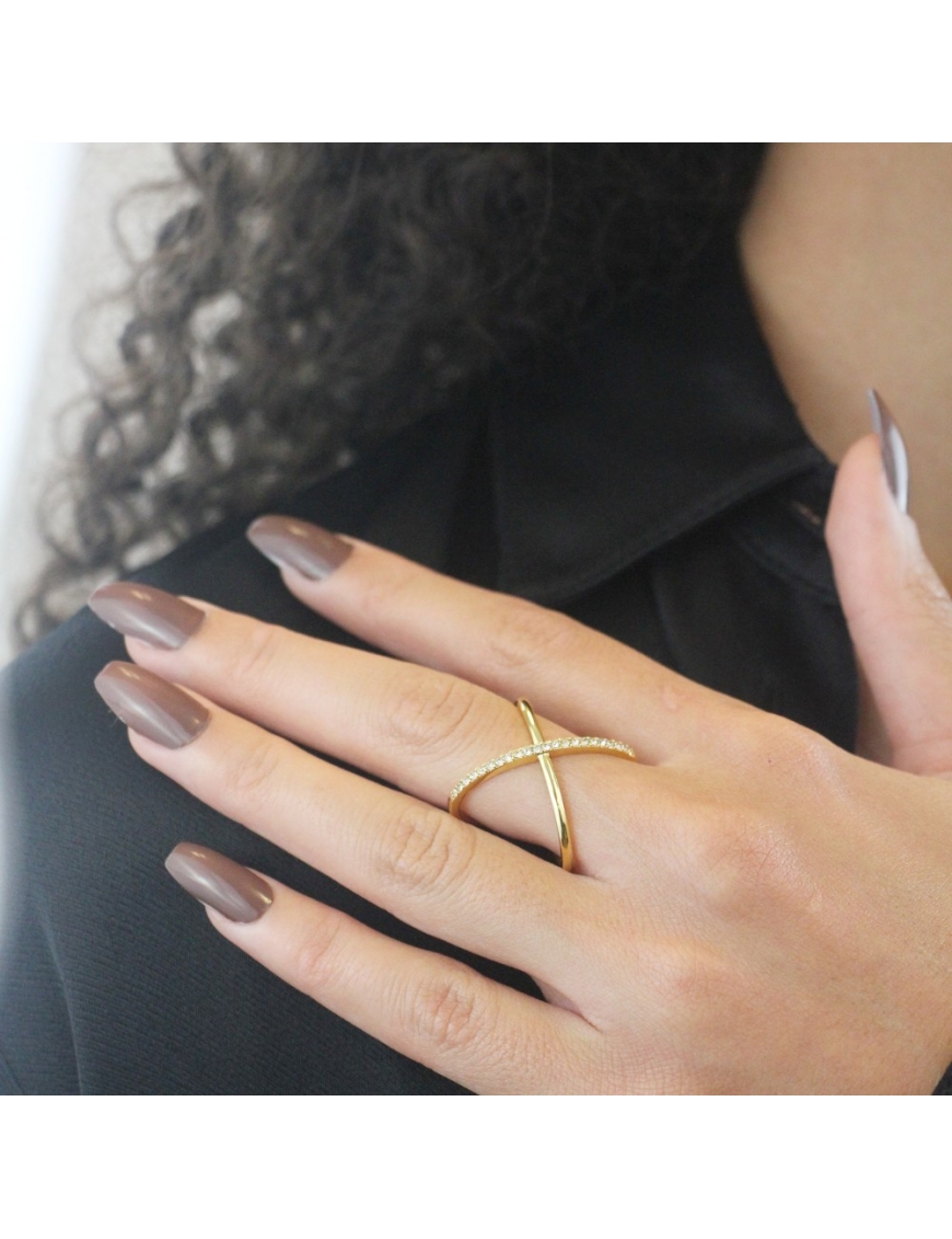 MYC Paris X Duo Ring Guld och kristall dam – bild 2