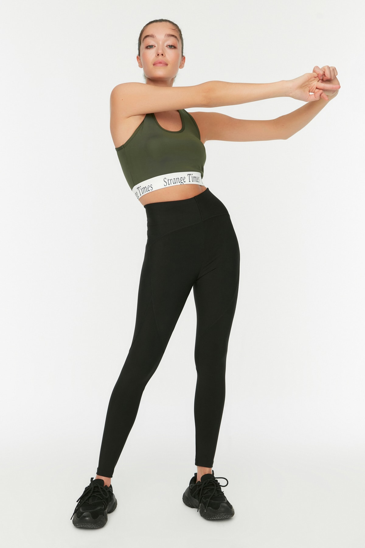 Kvinnors Högmidjade Skinny Sportleggings