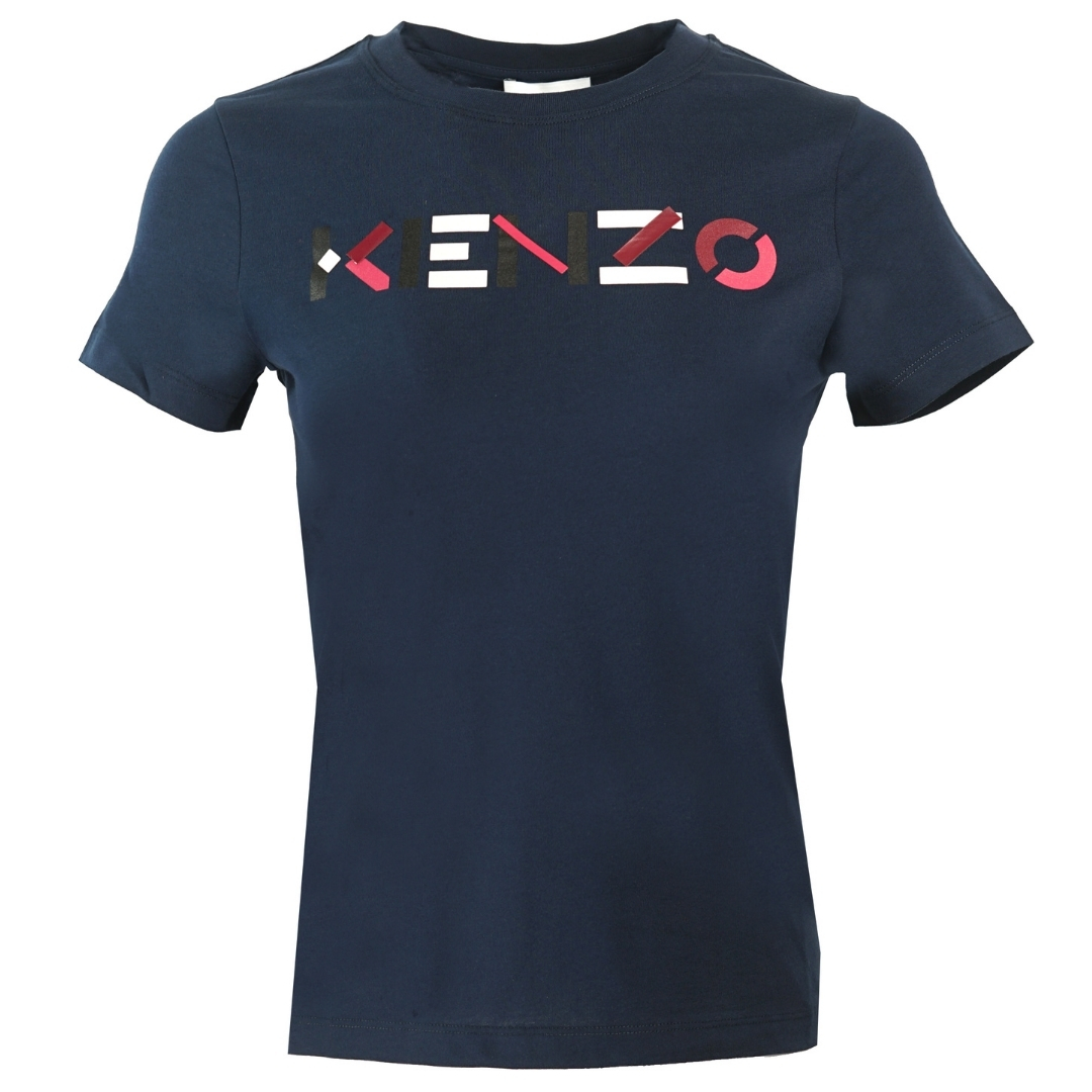 Iedereen Handig langzaam Kenzo dames meerkleurig klassiek logo marineblauw T-shirt