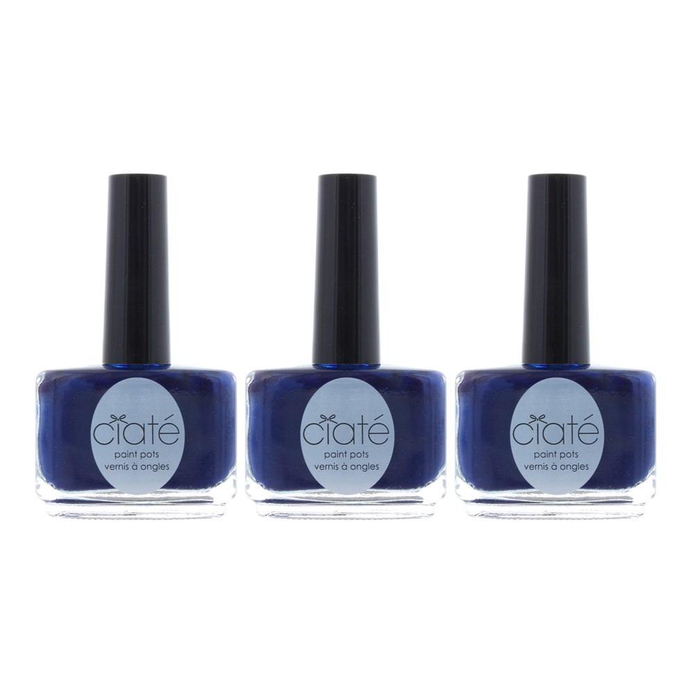 Ciate Womens Power Dressing Paint Pots 13.5ml Nail Polish Dark Blue x 3 - One Size