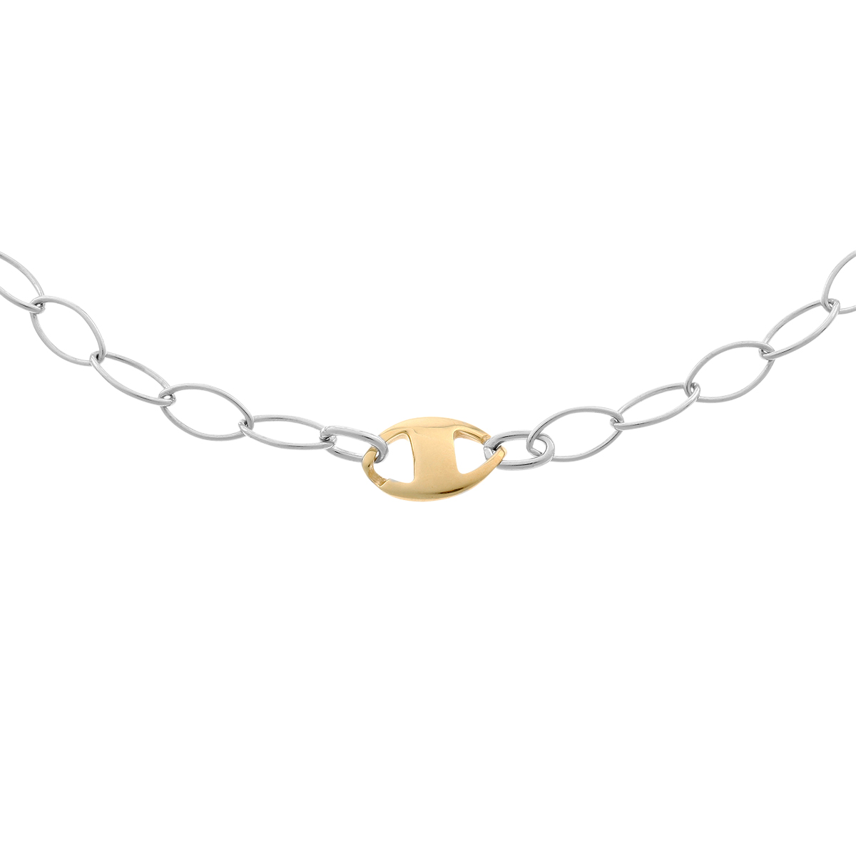 Orphelia Halskette Für Damen, Sterling-Silber 925, Silber/Gold, Zk-2649