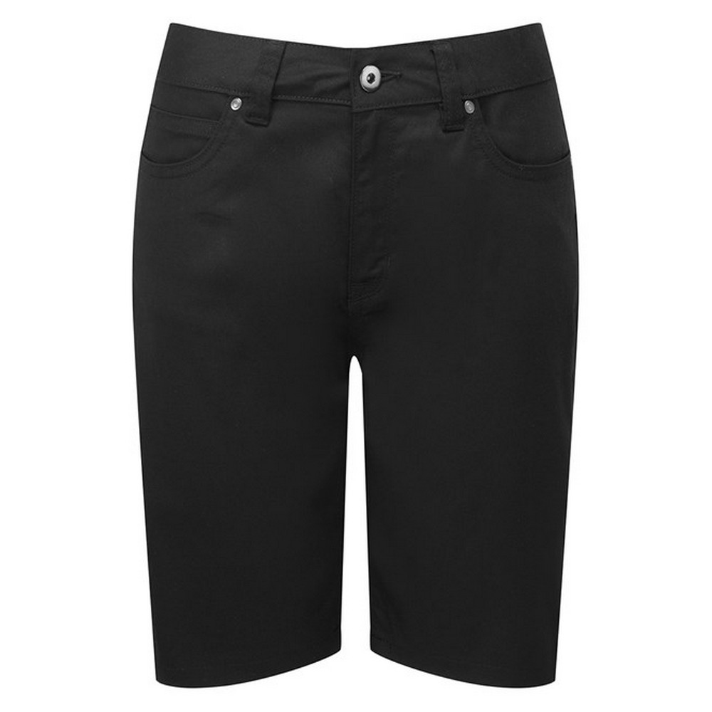 Thumbnail - Premier Damen/Herren Chino-Shorts (Schwarz)