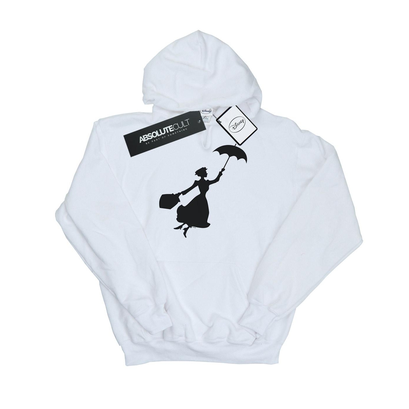 Thumbnail - Disney - "Mary Poppins Flying Silhouette" Kapuzenpullover für Damen (Weiß)
