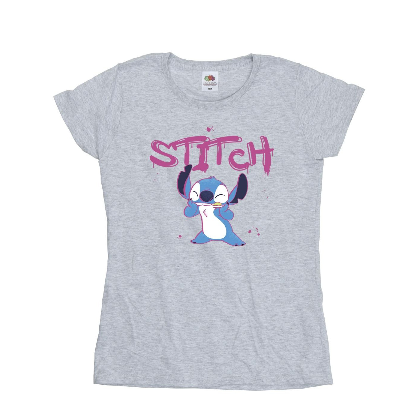 Thumbnail - Disney - "Lilo And Stitch Graffiti" T-Shirt für Damen (Grau)