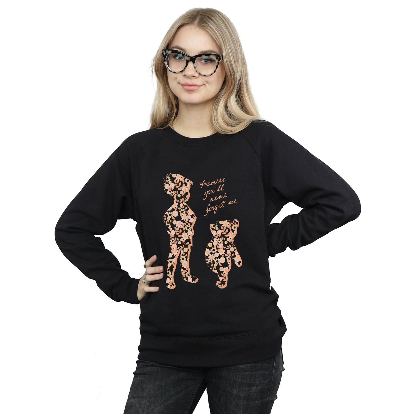 Disney Womens/Ladies Winnie The Pooh Promise You´ll Never Forget Sweatshirt (Black) dam – bild 2