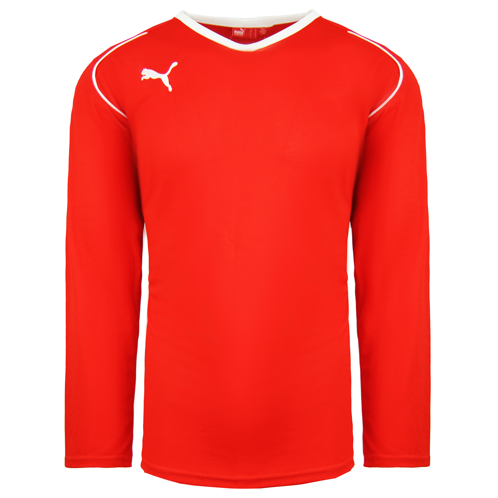 Thumbnail - Puma V5.08 Langarm Shirt V-Ausschnitt Rote Herren Fußballtop 700472 01