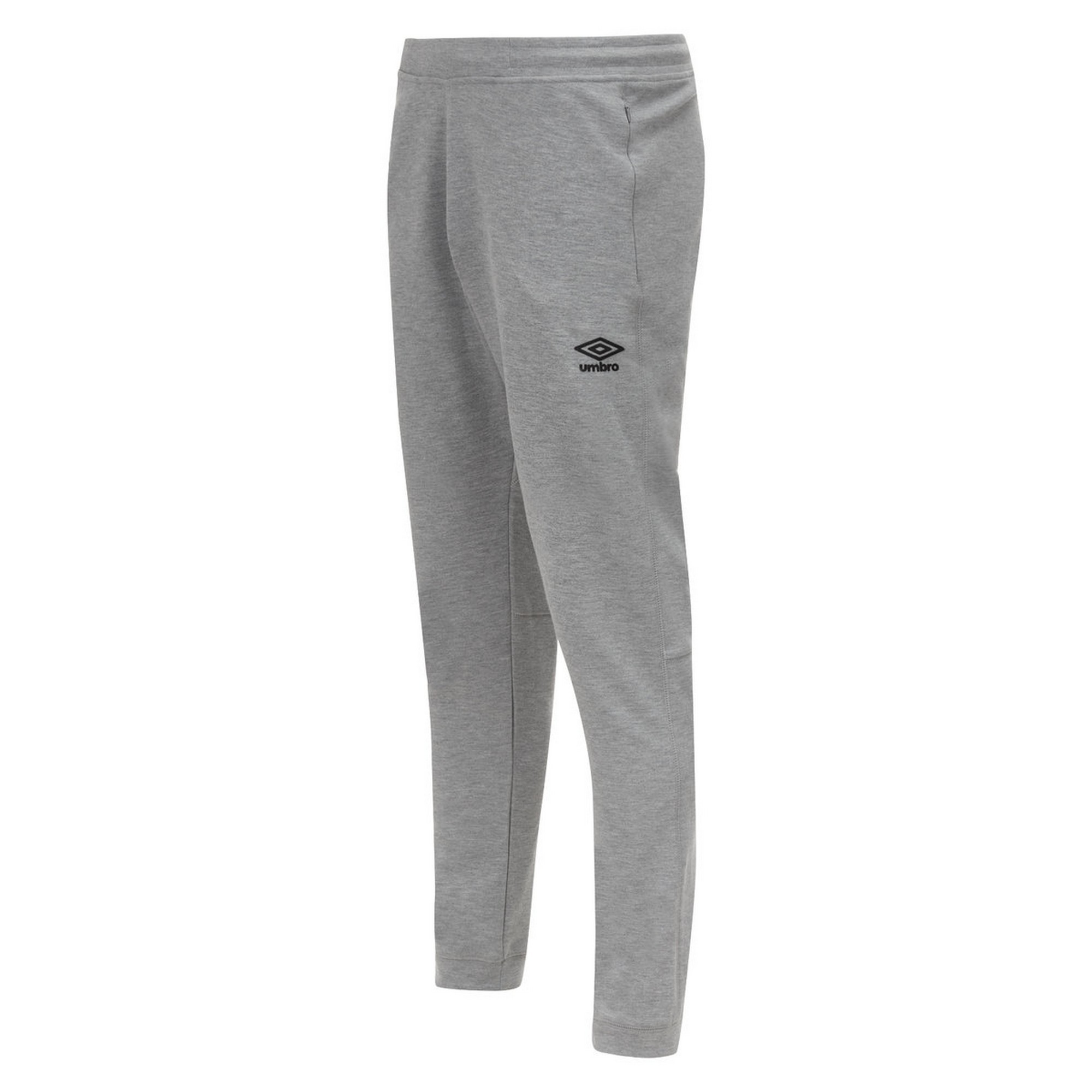 Thumbnail - Umbro Herren Pro Fleece-Jogginghose (Graumeliert/Schwarz)