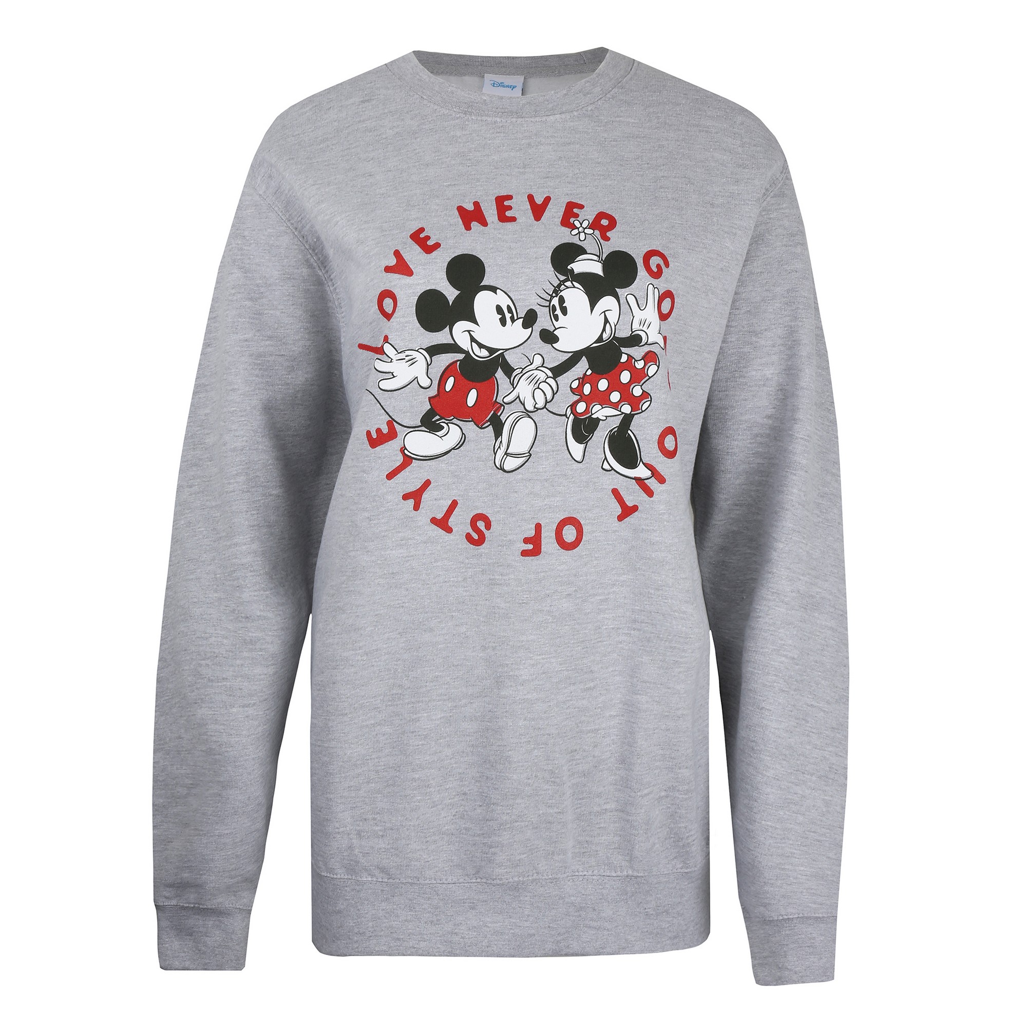 Disney - "Love Never Goes Out Of Style" Sweatshirt Rundhalsausschnitt für Damen (Grau meliert)