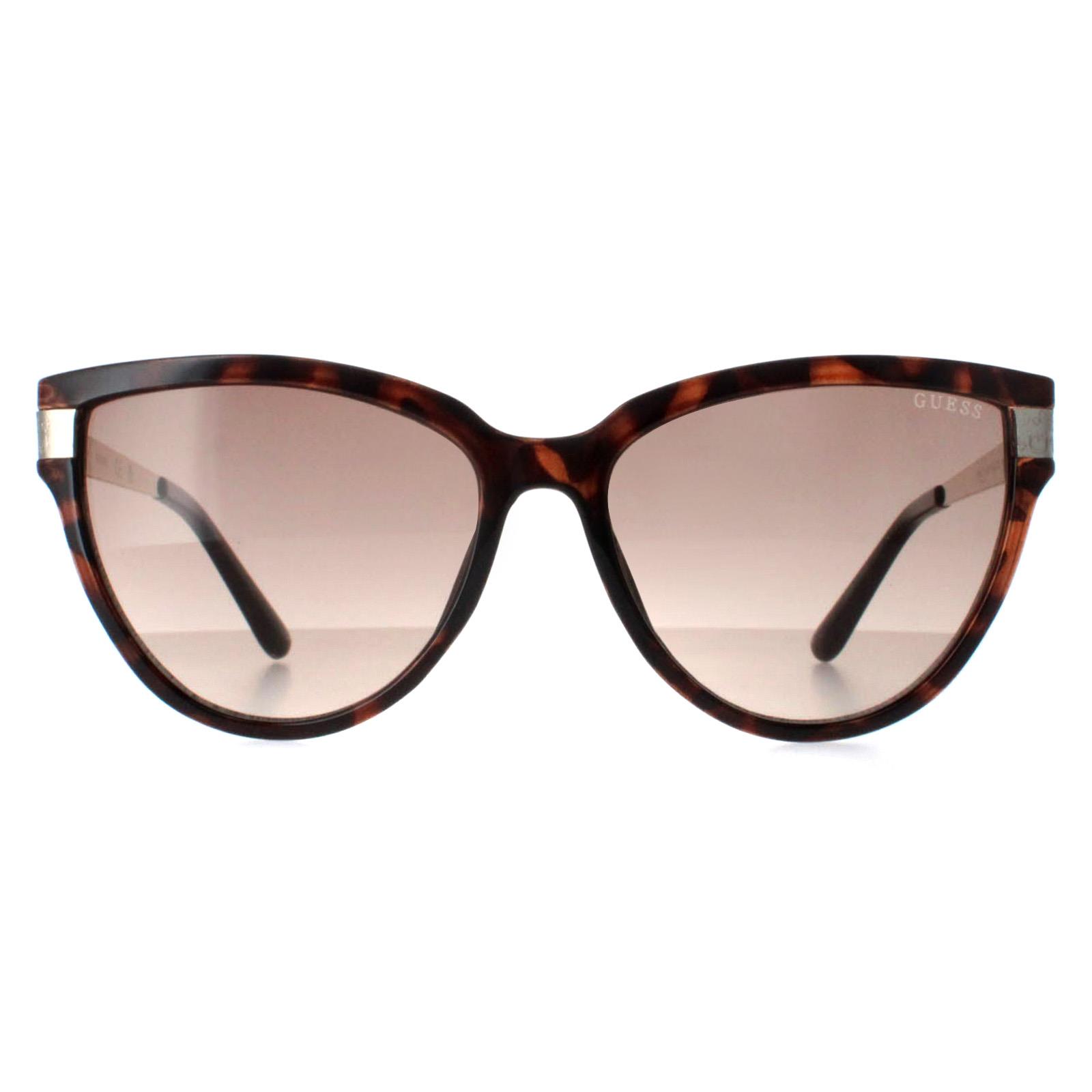 Thumbnail - Guess GF6177 52F dunkle havannabraune Sonnenbrille mit Farbverlauf