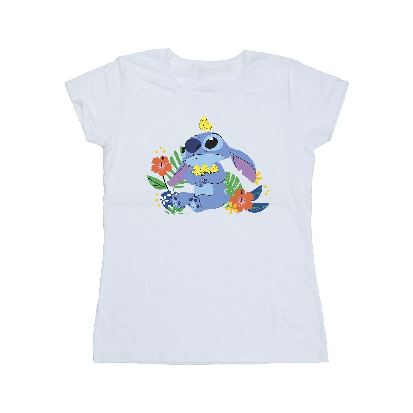 Thumbnail - Disney - "Lilo & Stitch Birds" T-Shirt für Damen (Weiß)