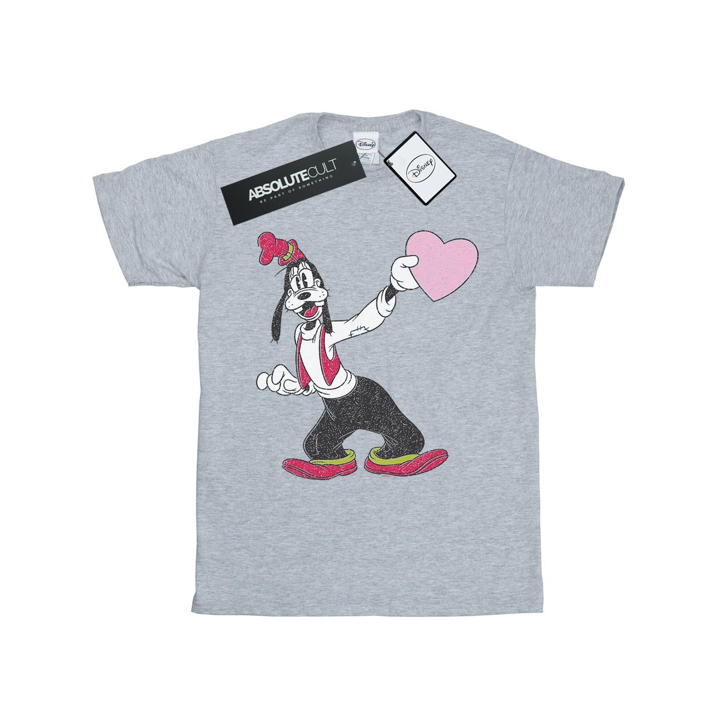 Thumbnail - Disney - "Goofy Love Heart" T-Shirt für Mädchen (Grau)