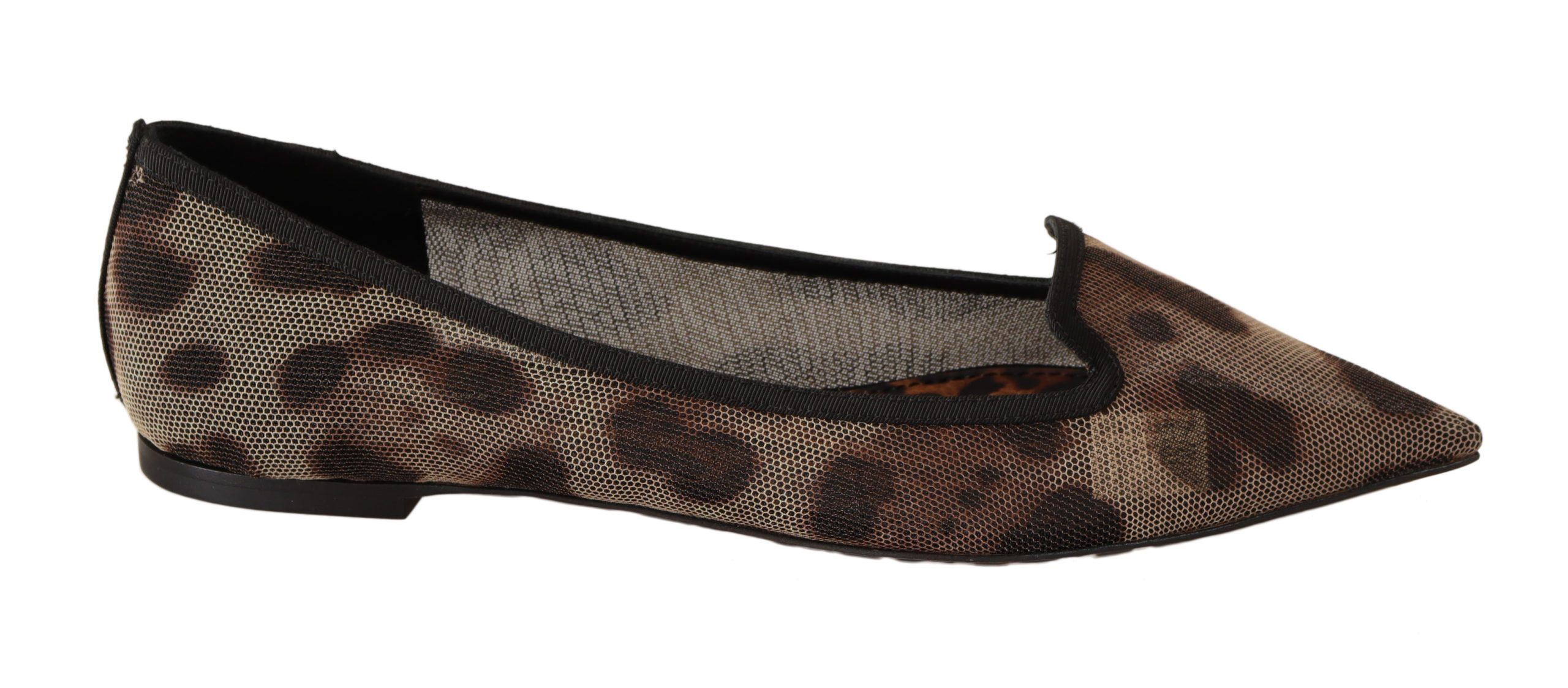 Dolce & Gabbana WoMens Brown Leopard Ballerina Flat Loafers Shoes – Size EU 36