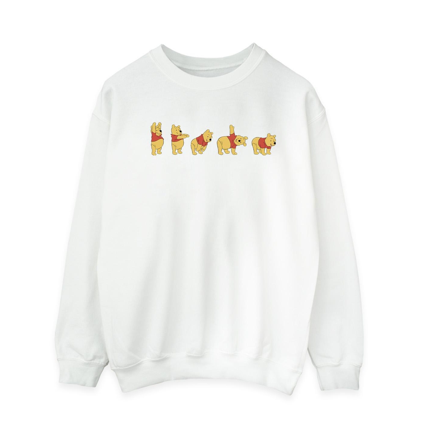 Thumbnail - Disney Herren Winnie The Pooh Stretching Sweatshirt (weiß)