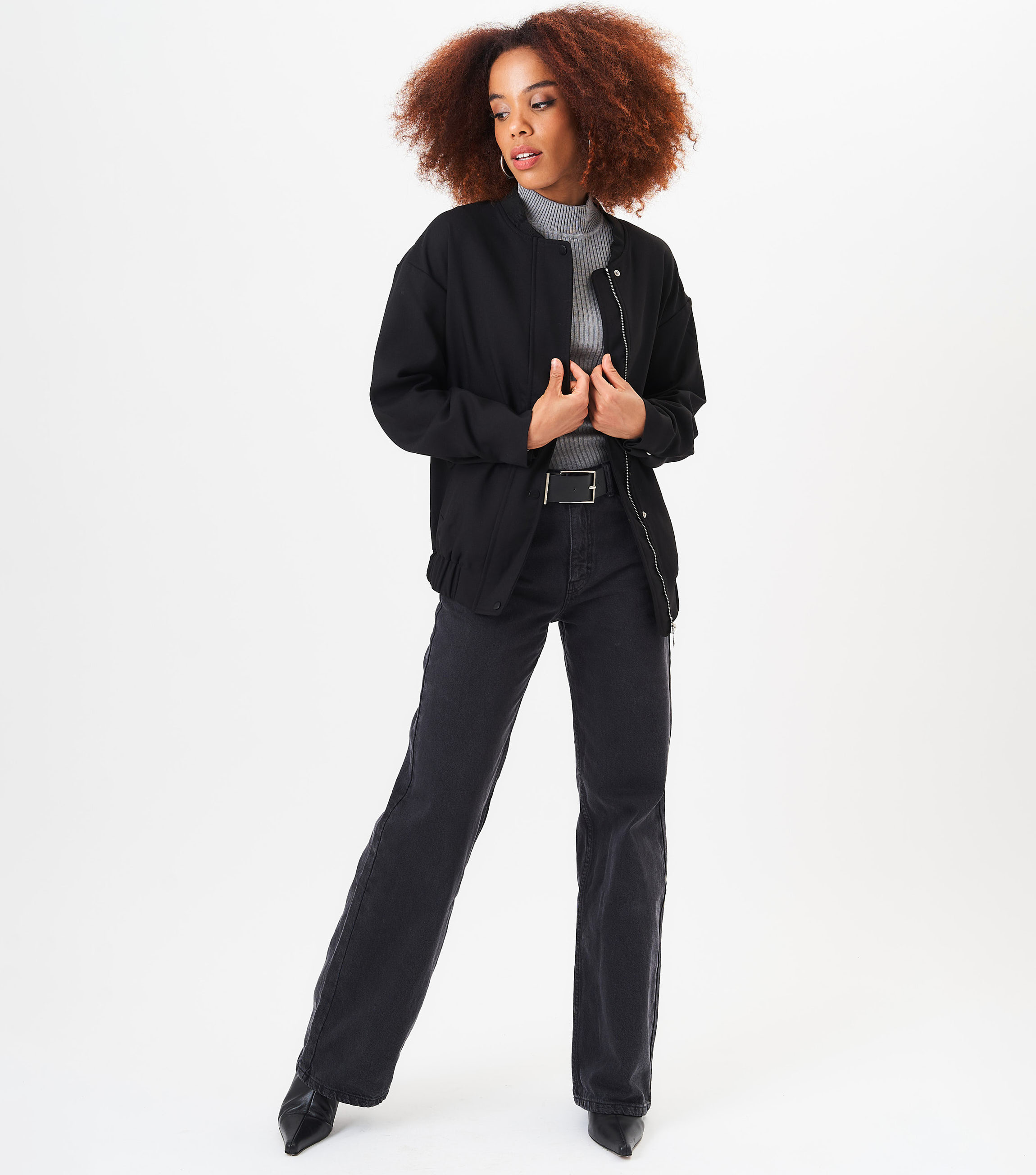 Thumbnail - Bomberjacke mit Reißverschluss und Übergröße