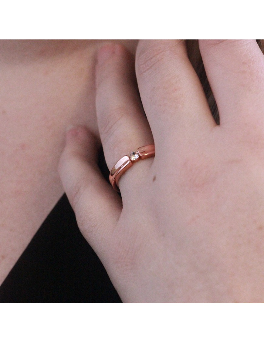 MYC Paris Simplicity Ring roséguld och kristall dam – bild 2