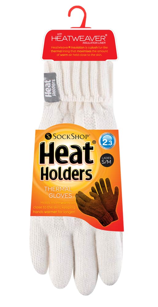 Heat Holders Värmehållare Kabelstickade 2,3-tumshandskar för damer för vintern – bild 2