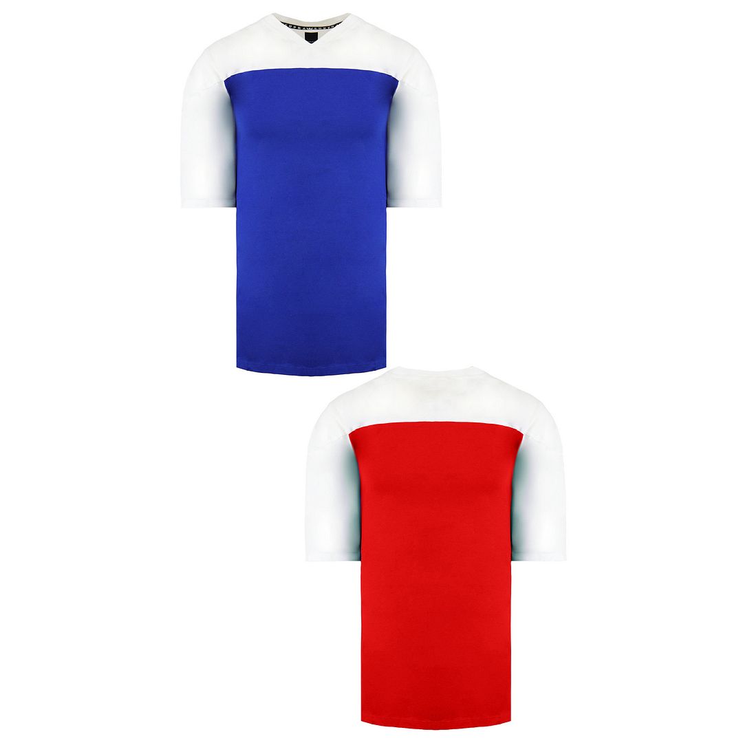 Supra Kortärmad All City Tem Blå Röd Vit Jersey T-shirt för herrar – bild 2