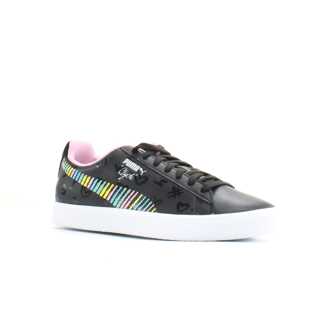 Puma Clyde x Bradley Theodore Svart Läder Herrar Snörning Träningsskor 369555 01 – bild 2