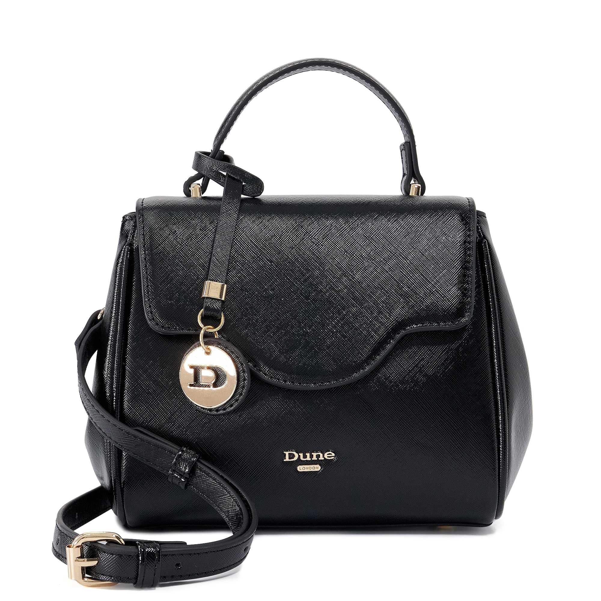 Dune Accessories Dassio - Patent Top Handle Bag