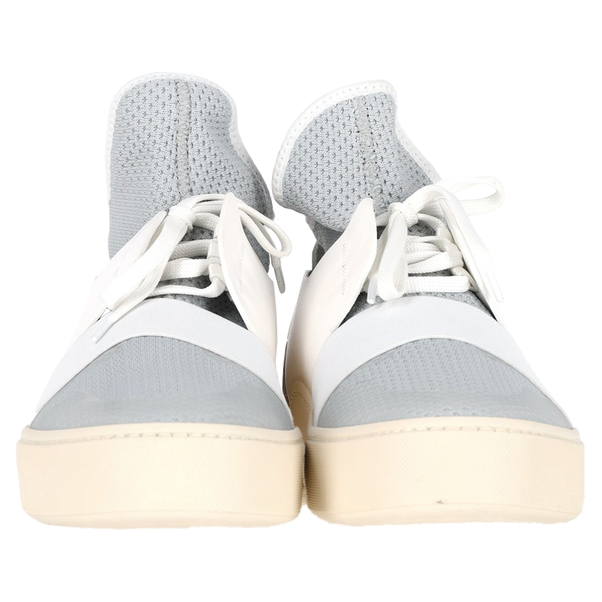 Balenciaga Pre-owned Balenciaga Strumpstil Hög-Top Sneakers i Grå och Vit Polyester och Läder dam – bild 2