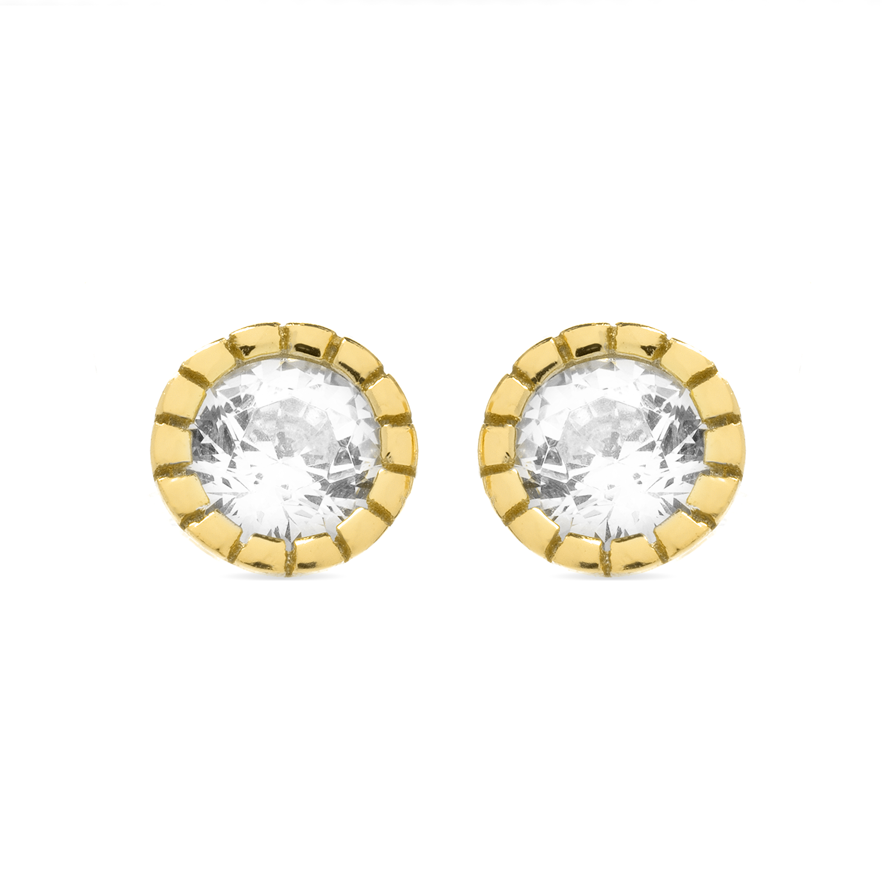Thumbnail - Luxenter Ohrringe, 925 Sterling Silber Naadim und glänzende 18K vergoldete Zirkonias