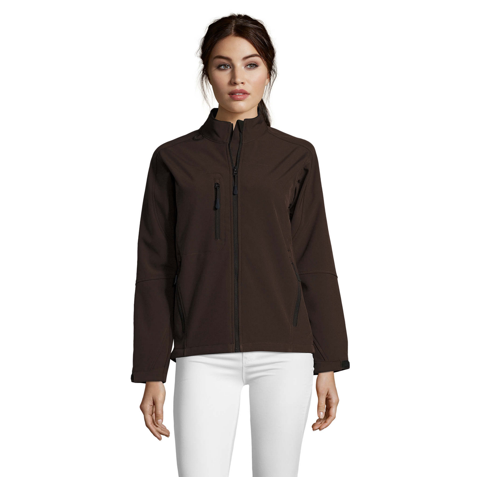 SOLS Dames/Dames Roxy Soft Shell Jas (Donkere chocolade)
