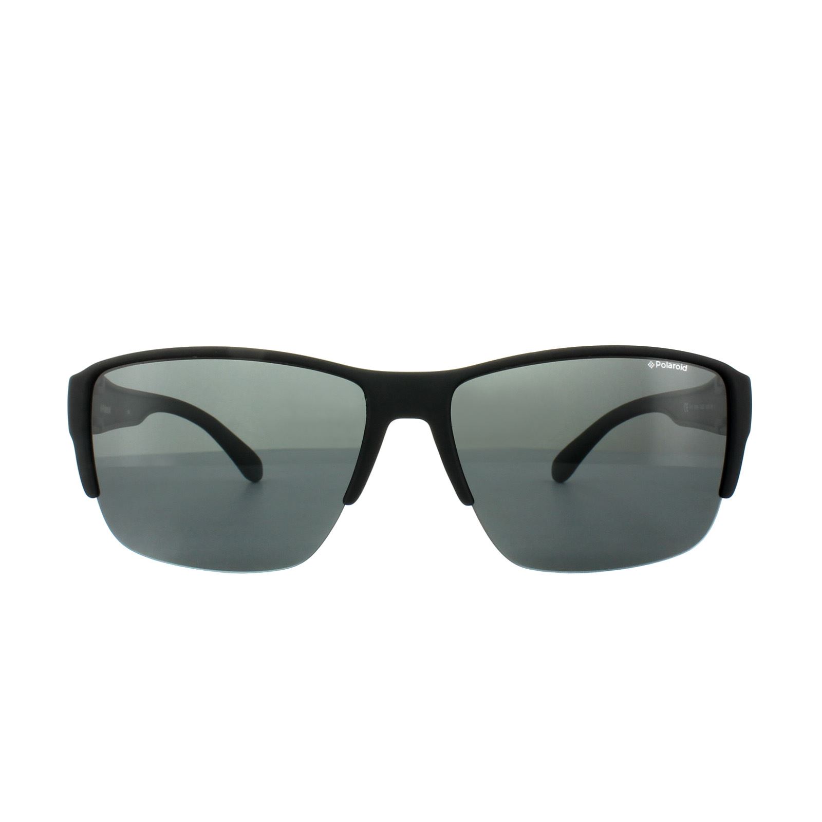Thumbnail - Polaroid Suncovers Semi Rimless Unisex Matt Schwarz Grau Polarisierte Sonnenbrille