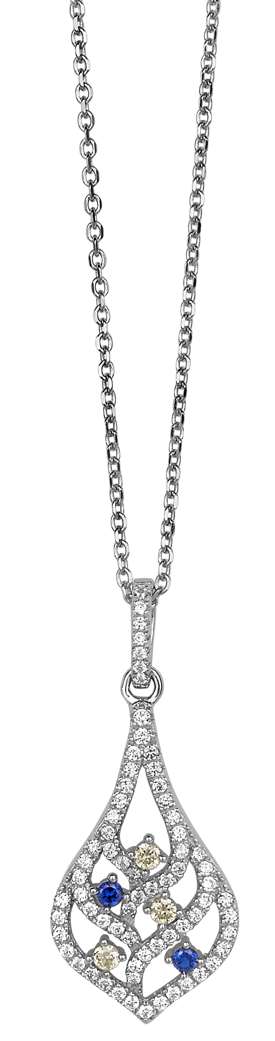 Orphelia Damen-Kette aus 925er Sterlingsilber mit Anhänger – Silber ZH-4845