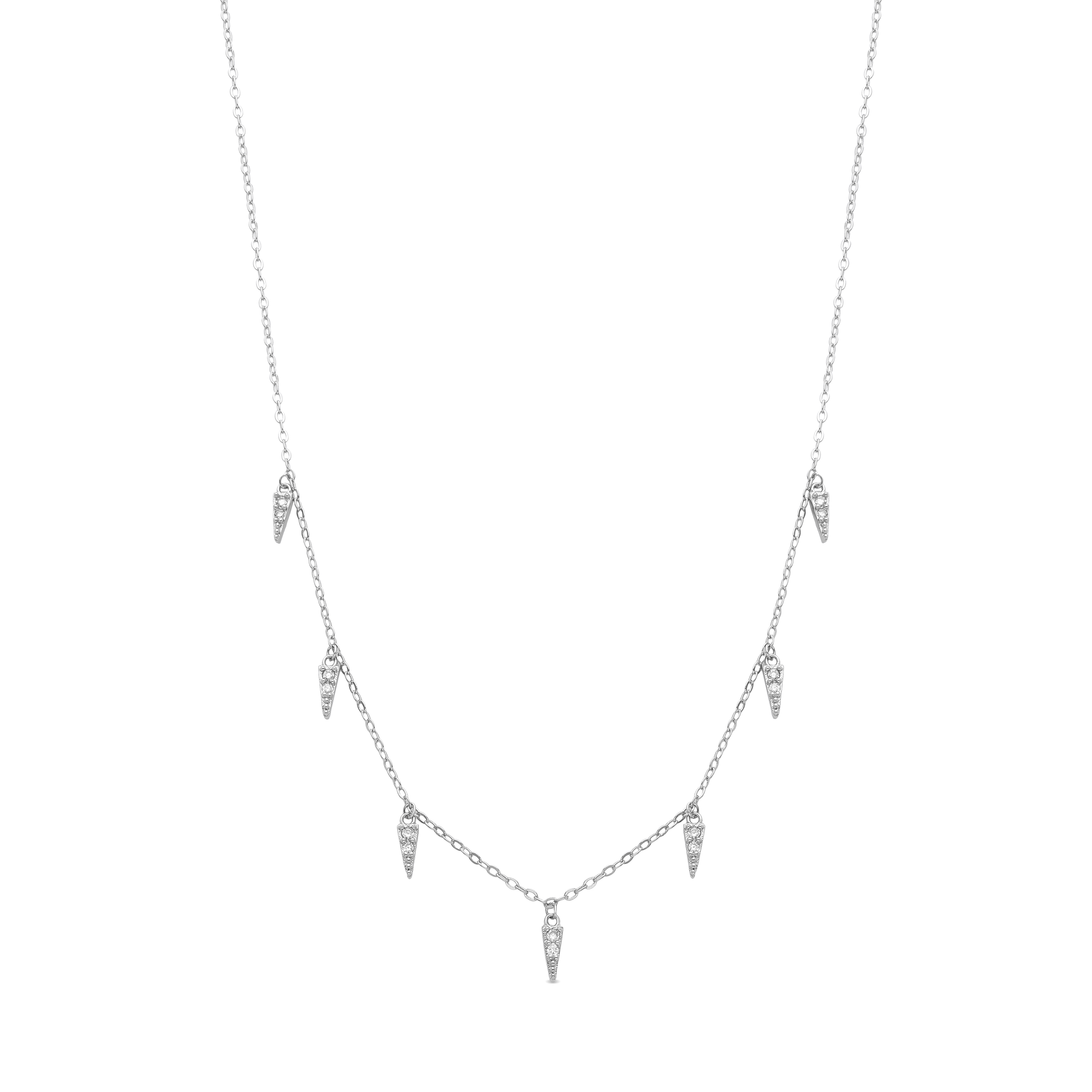 Thumbnail - Luxenter Rhodium plattierte Brillant Zirkonia Halskette - Imion