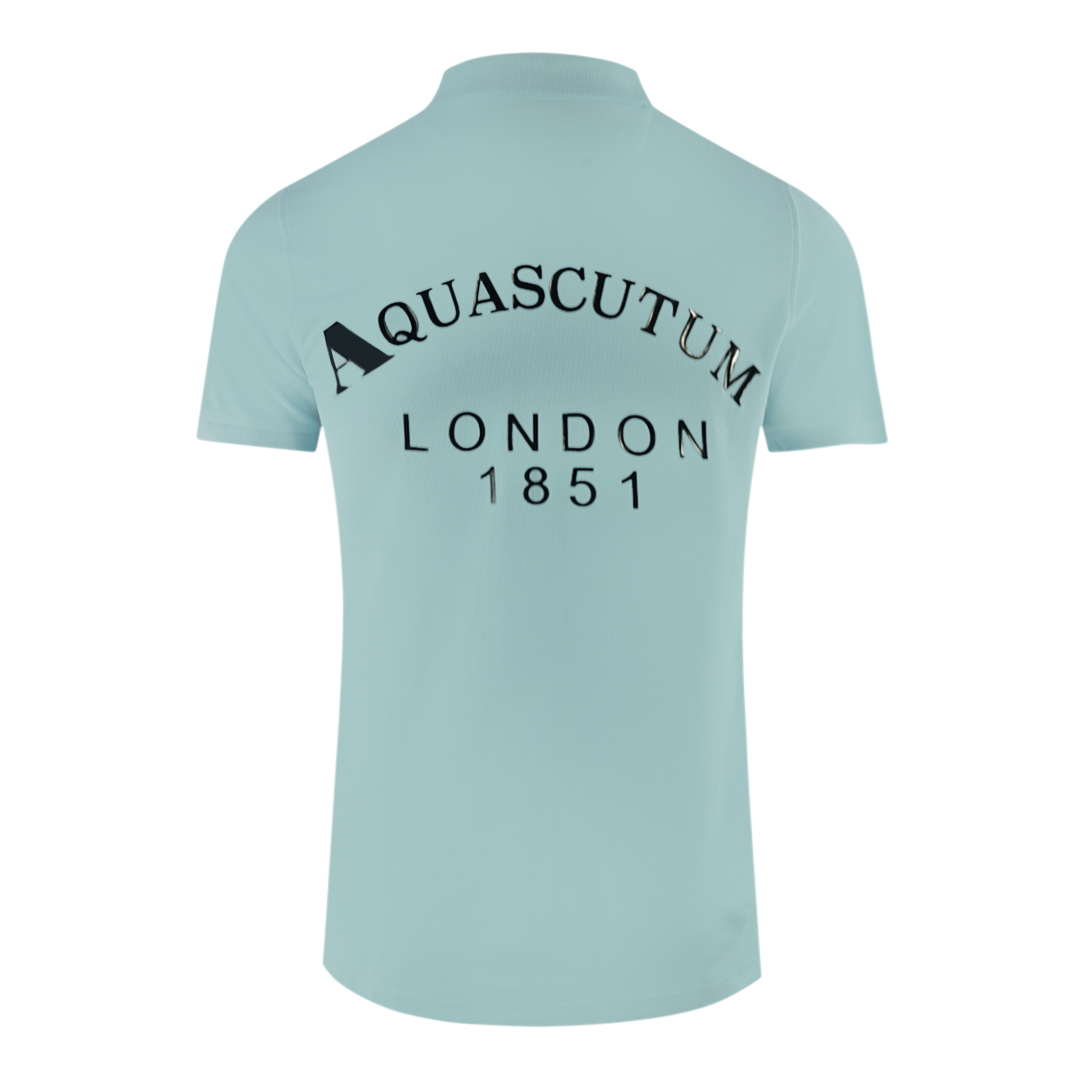 Aquascutum London 1851 Ljusblå Polo Skjorta herr – bild 2