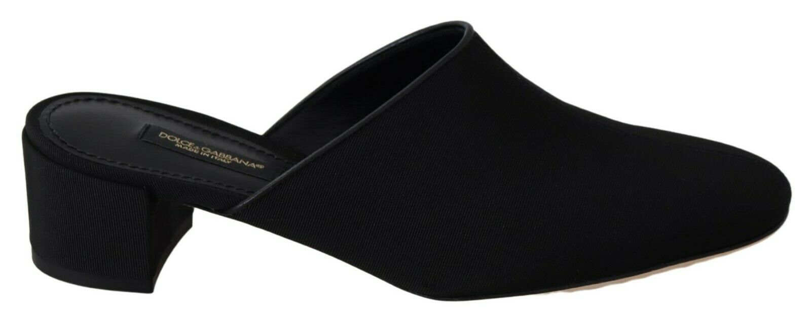 Thumbnail - Dolce & Gabbana Schwarze Slide-Sandale