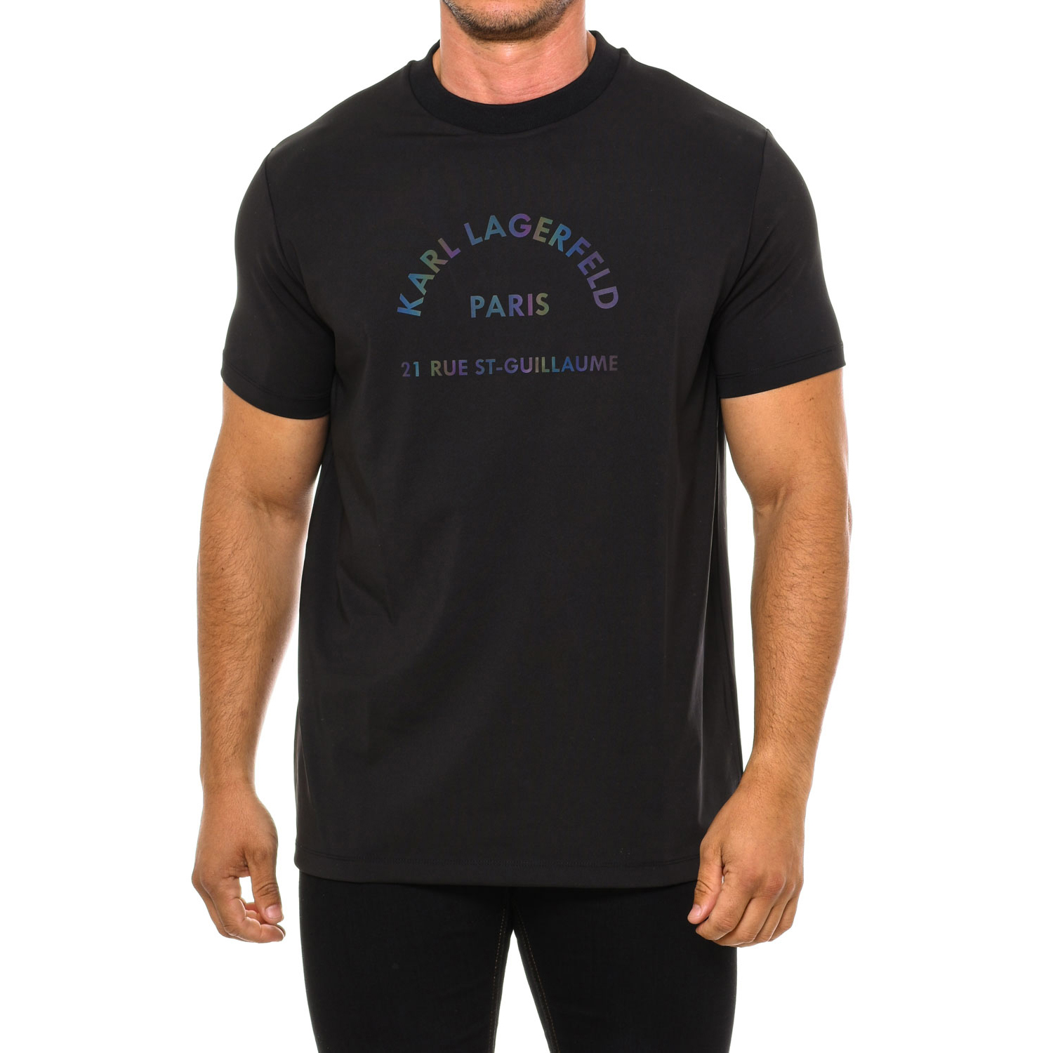 Karl Lagerfeld Mens Short sleeve t-shirt 755062 man - Black - Size 2XL