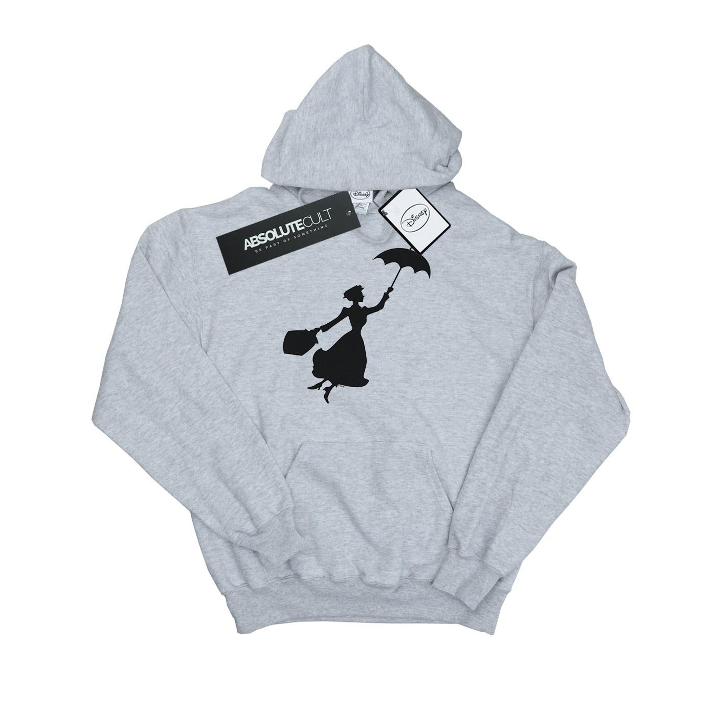 Thumbnail - Disney - "Mary Poppins Flying Silhouette" Kapuzenpullover für Damen (Grau)
