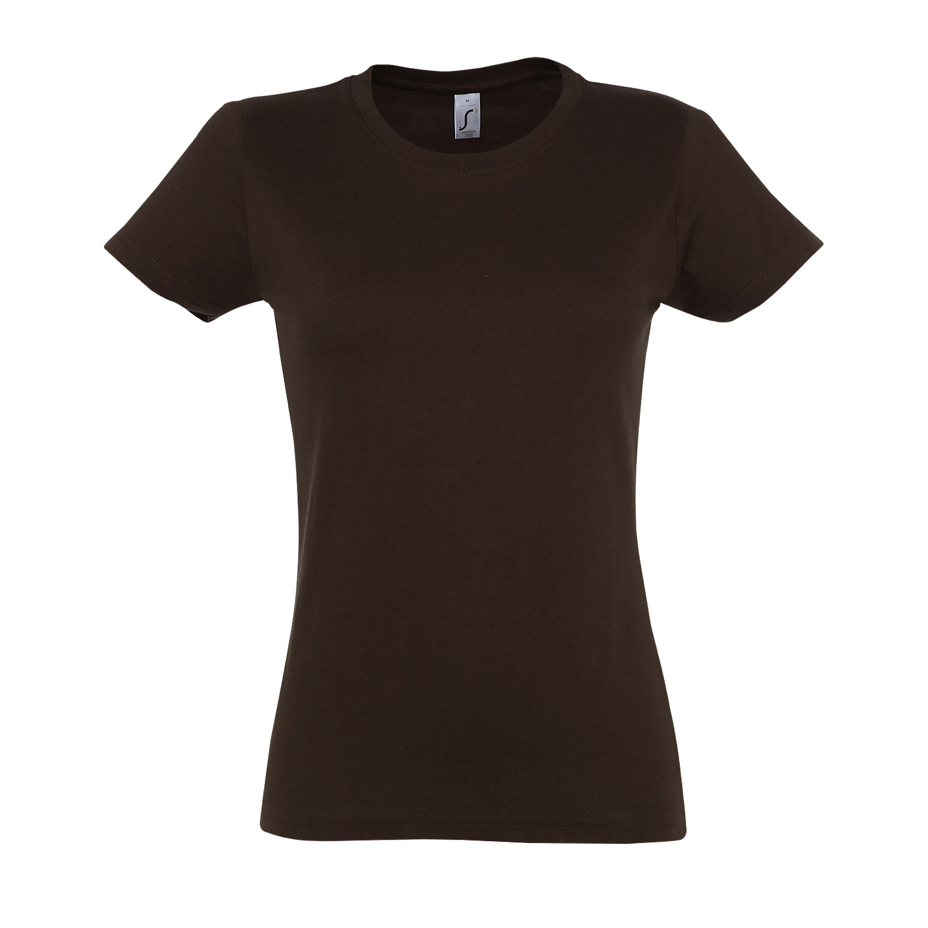 Thumbnail - SOLS Imperial Damen T-Shirt, Kurzarm, Rundhalsausschnitt (Schokolade)