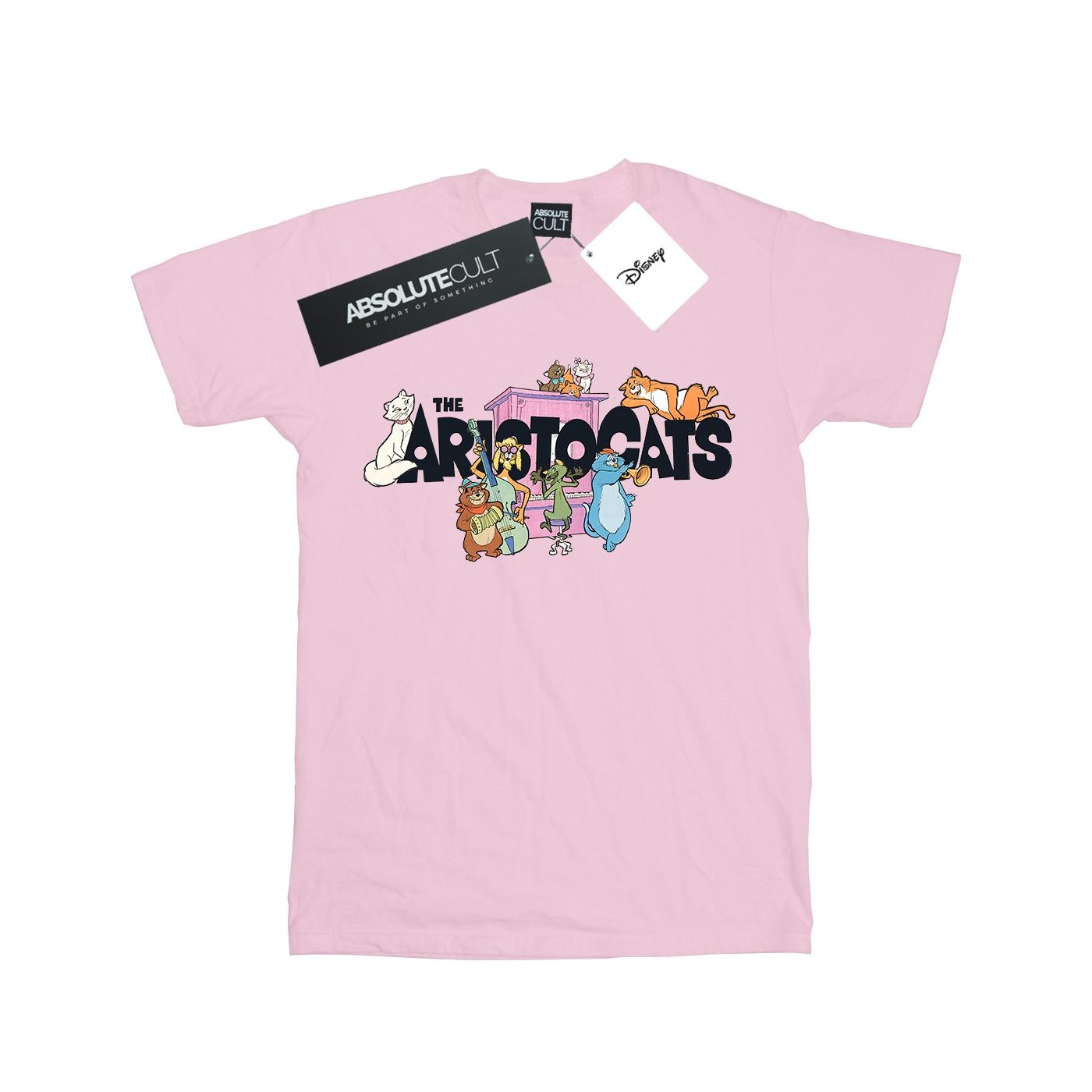 Thumbnail - Disney - "Aristocats Logo" T-Shirt für Mädchen (Babyrosa)