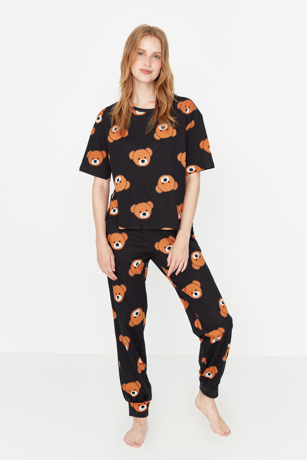 Trendyol Vrouwelijk  Ronde hals Pyjama Set 2 pak