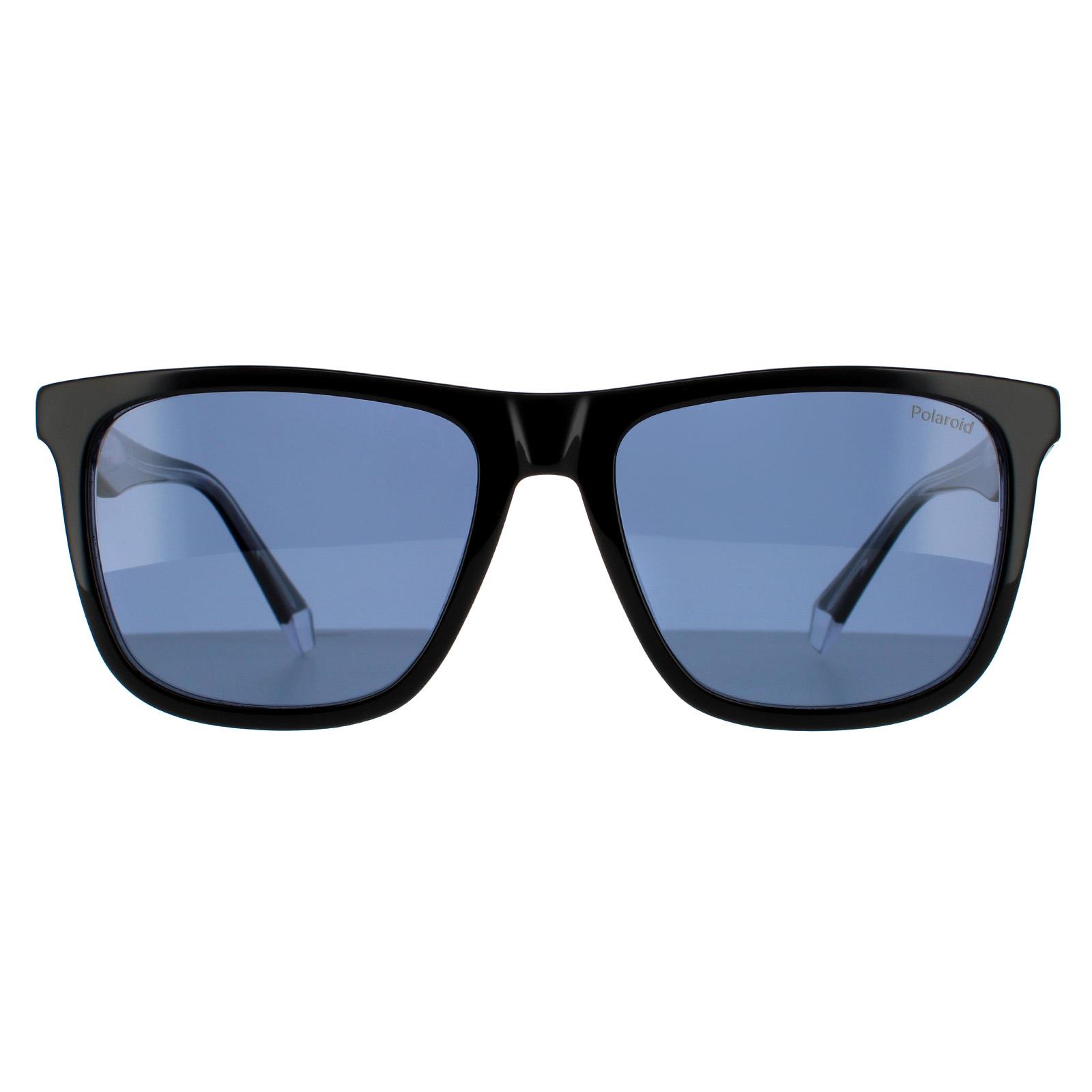 Thumbnail - Polaroid Square Unisex Schwarz Blau Polarisierte Sonnenbrille