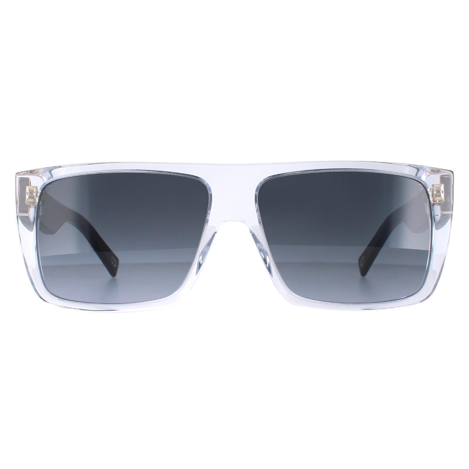 Marc Jacobs Rectangle Unisex Crystal Black Dark Grey Gradient 096/S - Transparent - One Size