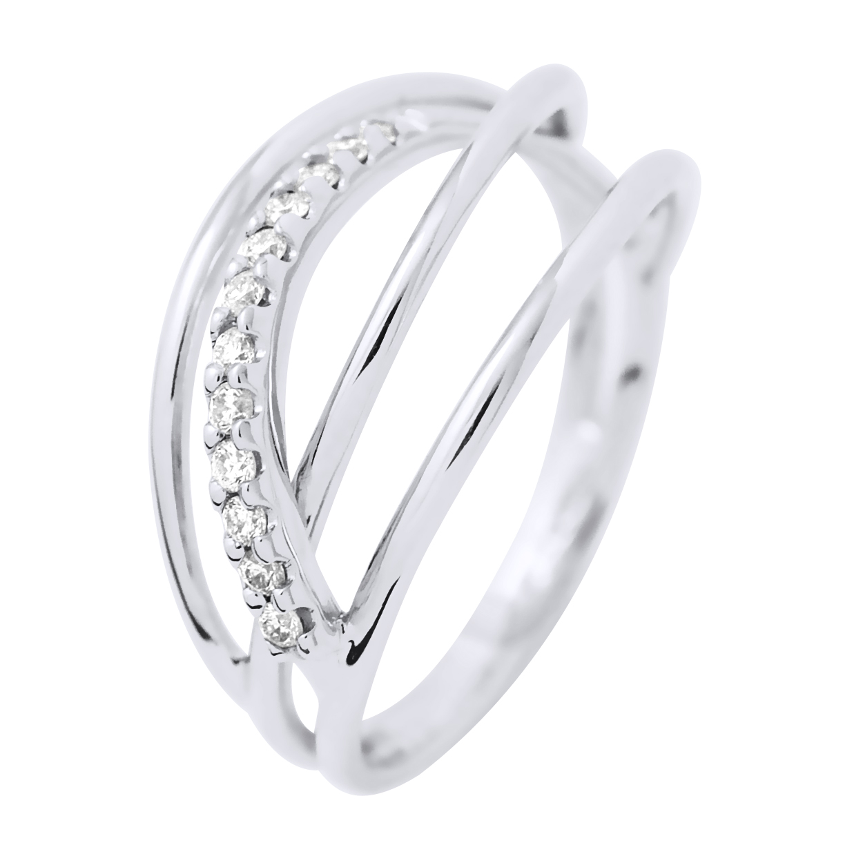 Diamond Ring 0,180 Cts Luxe Sieraden White Gold-image