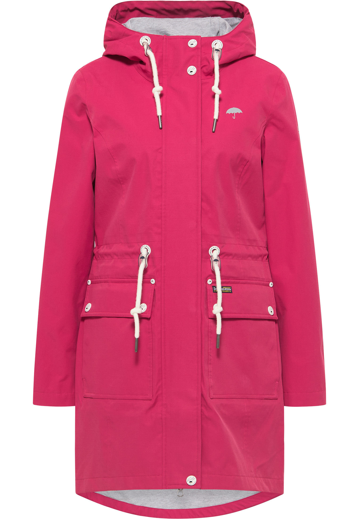 Schmuddelwedda regenparka Dames rood roze